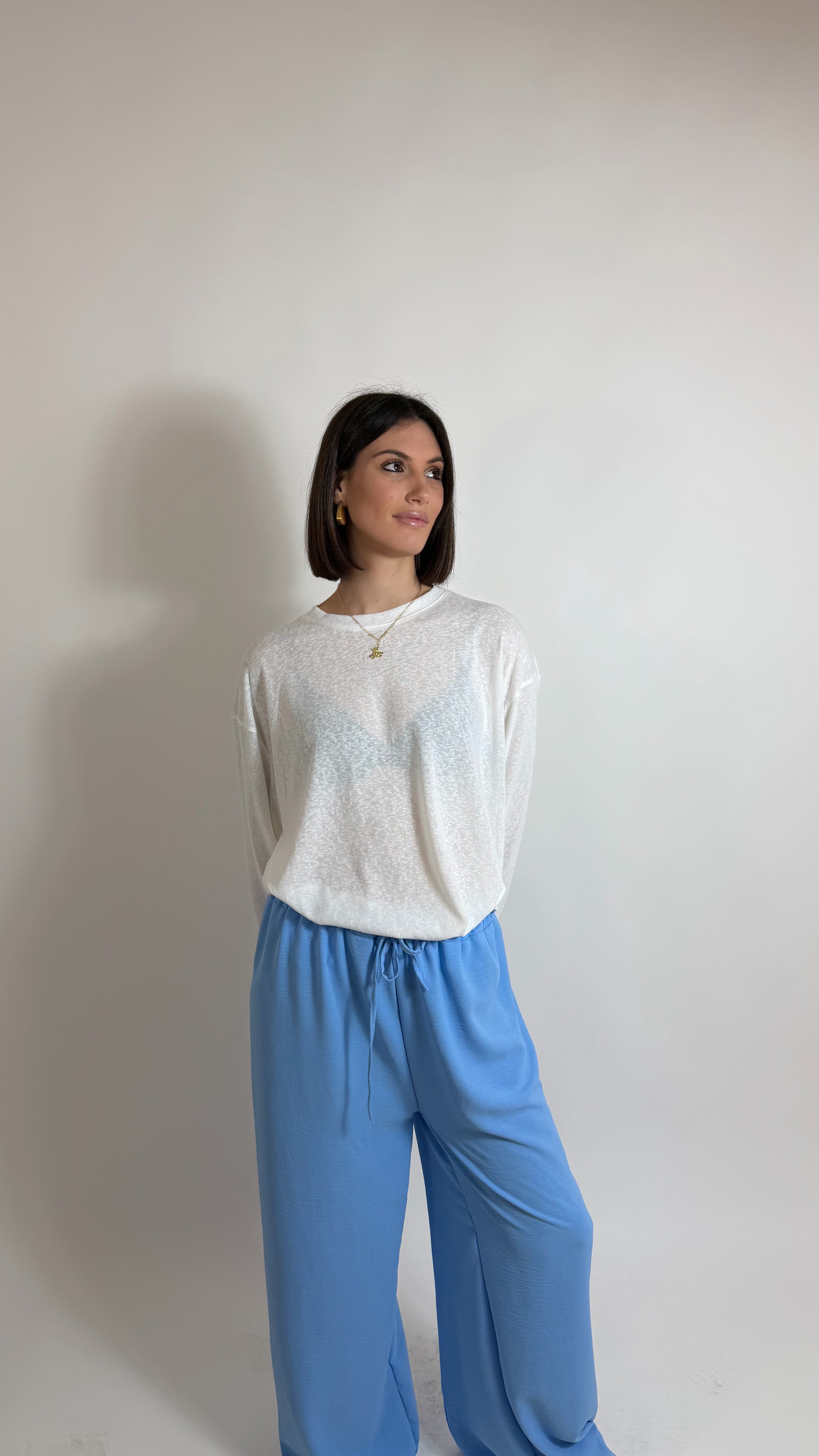 Pantalone Palazzo Best Seller Azzurro Denim