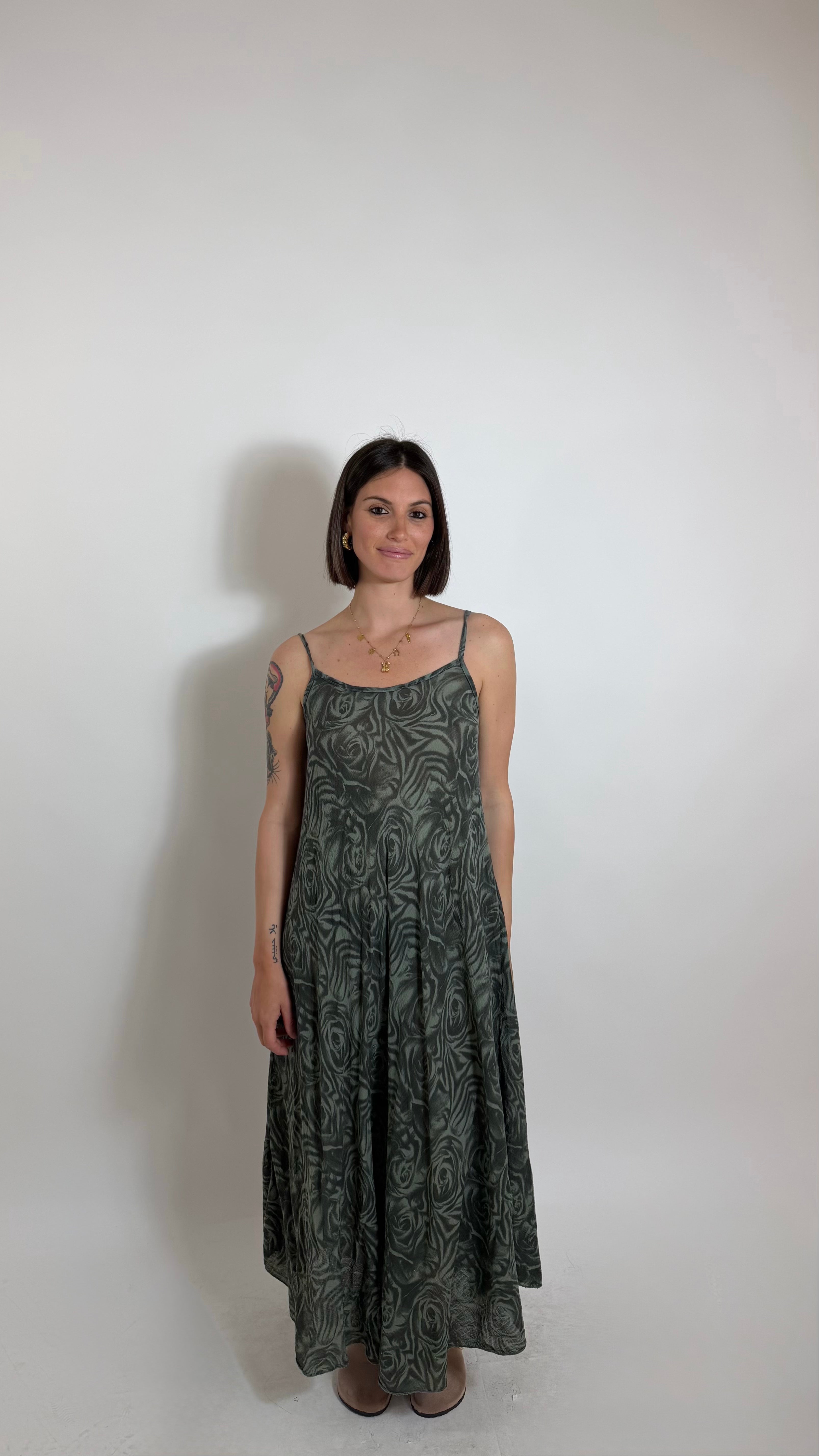 Abito Rose Wave Verde