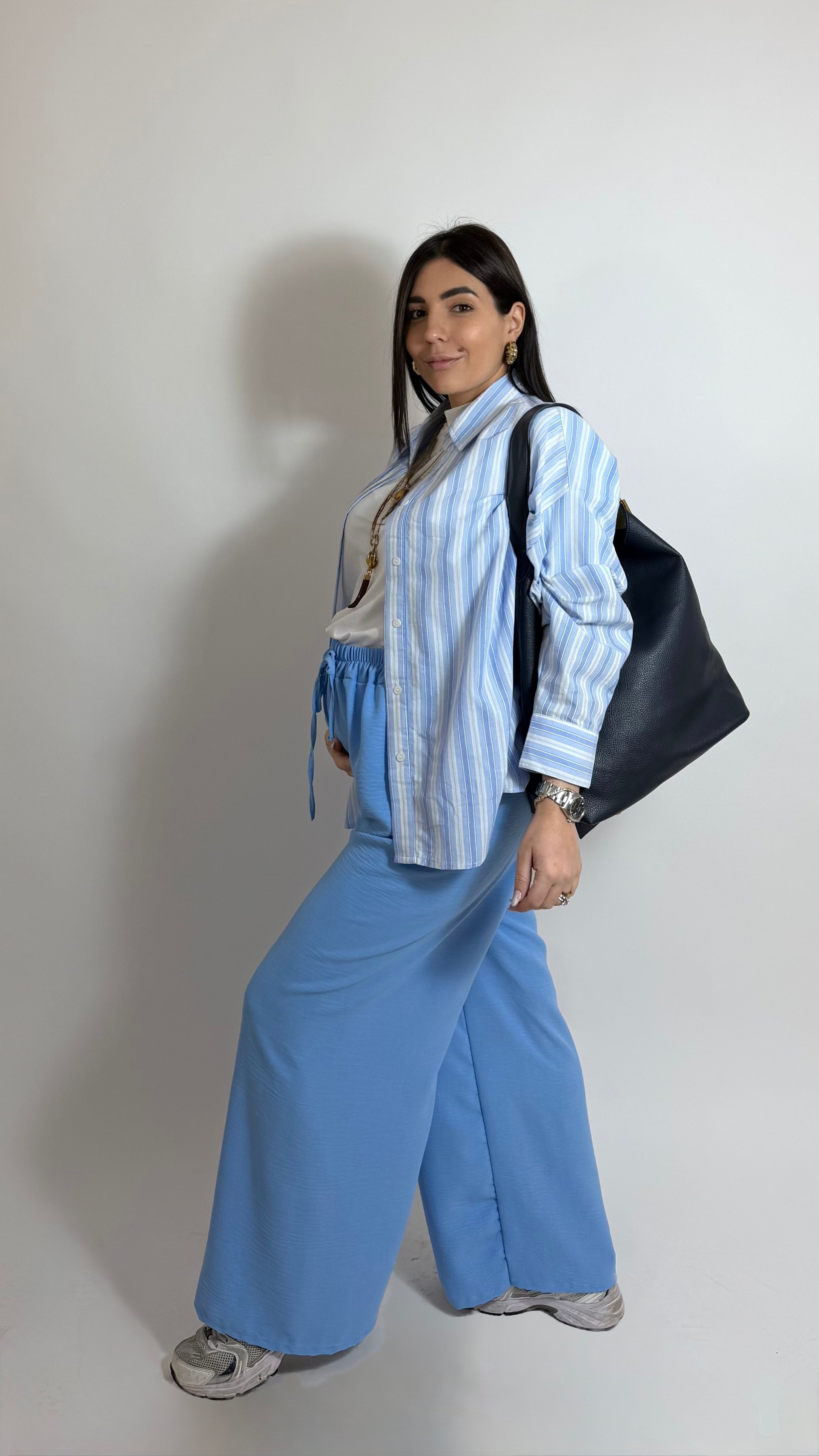 Pantalone Palazzo Best Seller Azzurro Denim