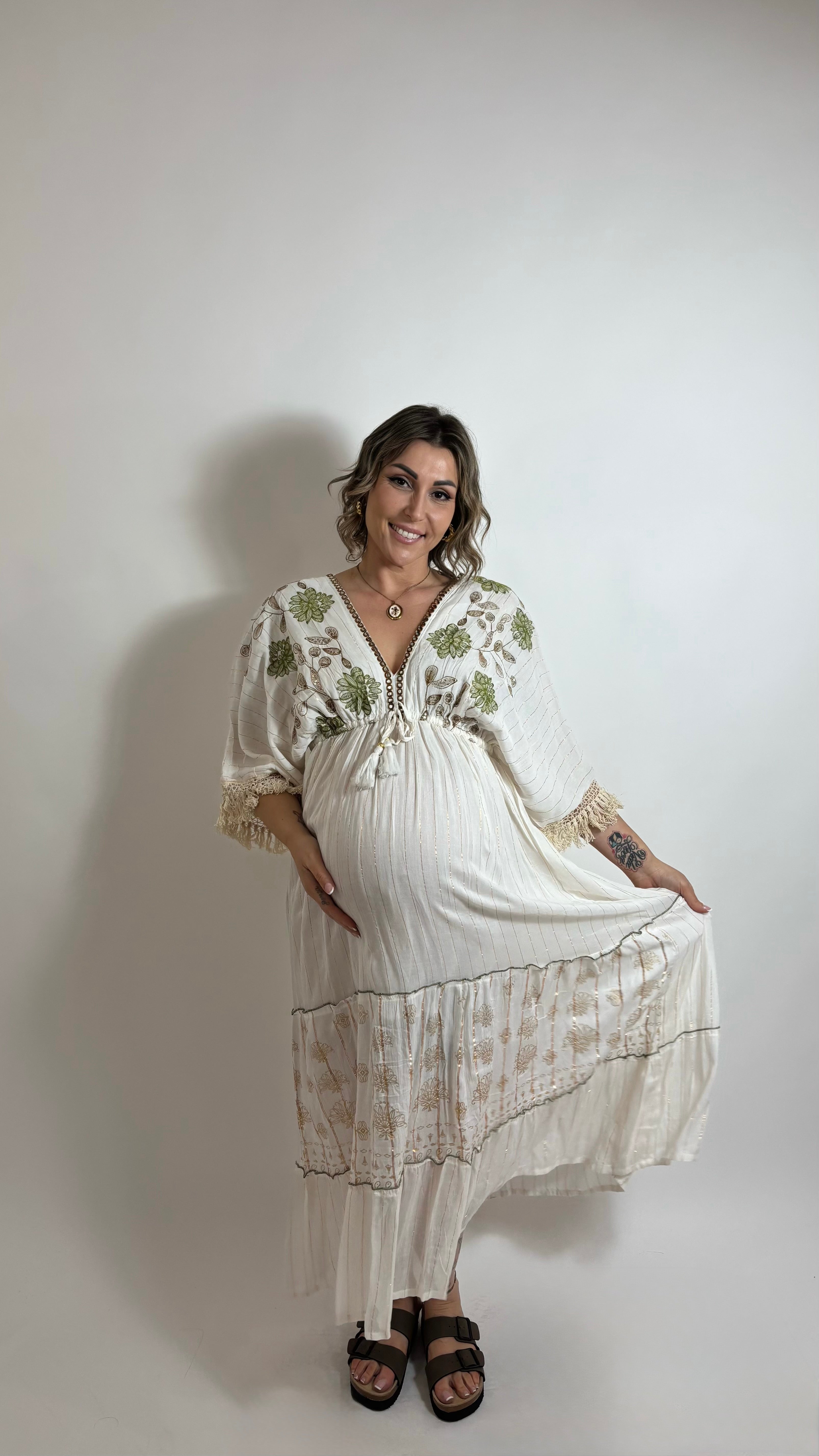 Abito Kaftano bianco