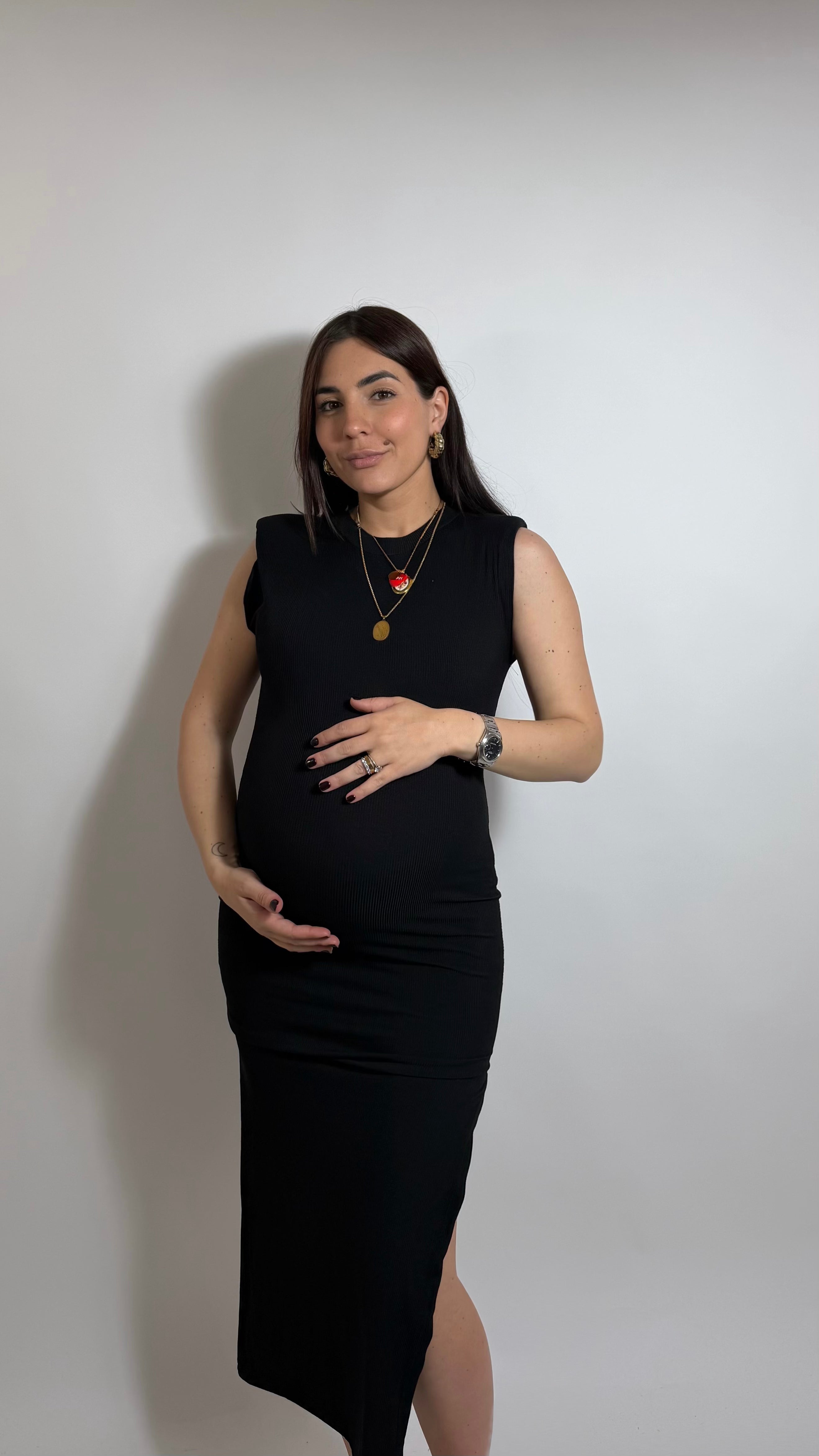 Abito Spalline Basic Nero