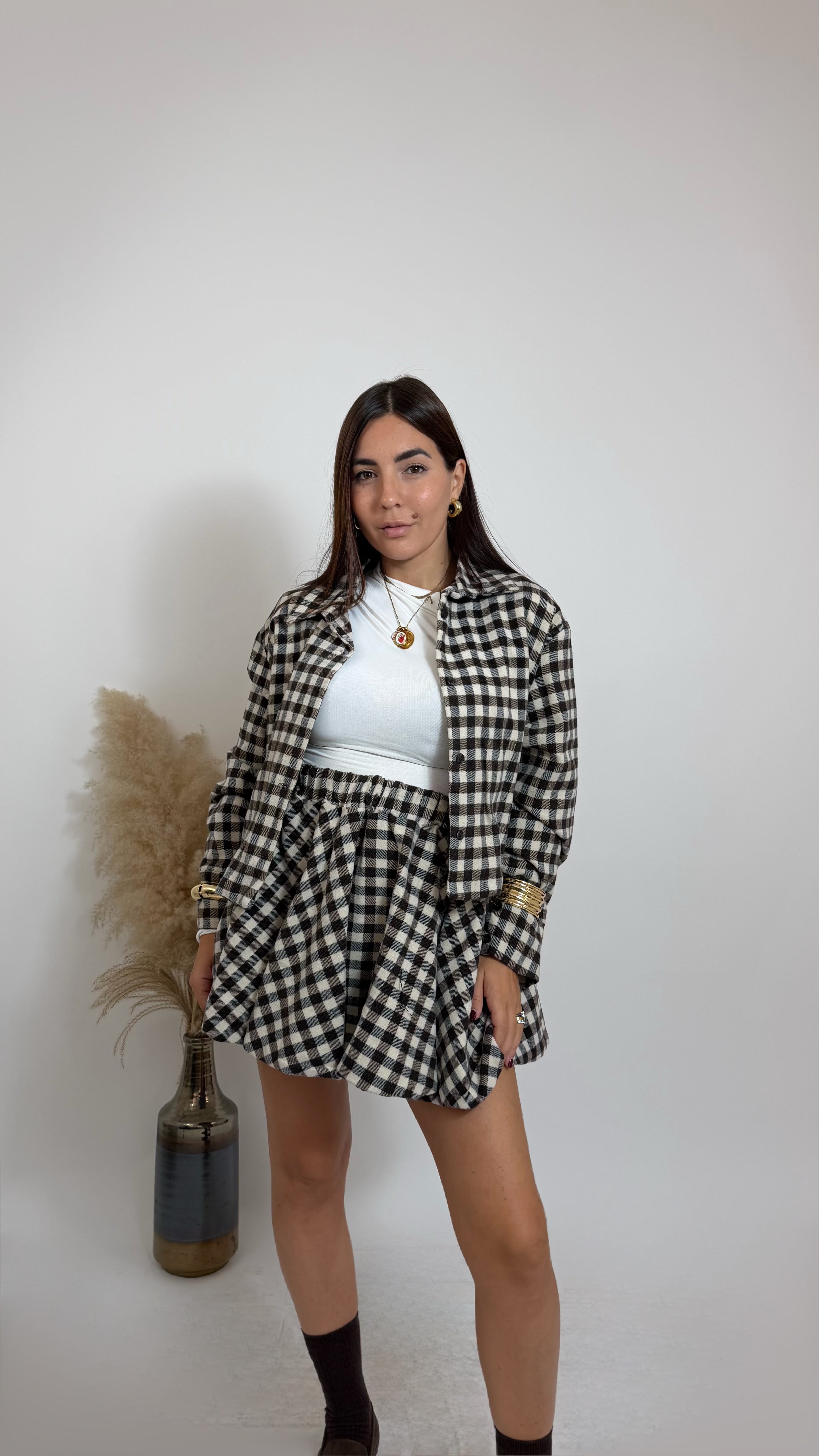 Set Scacchi Gonna & Camicia