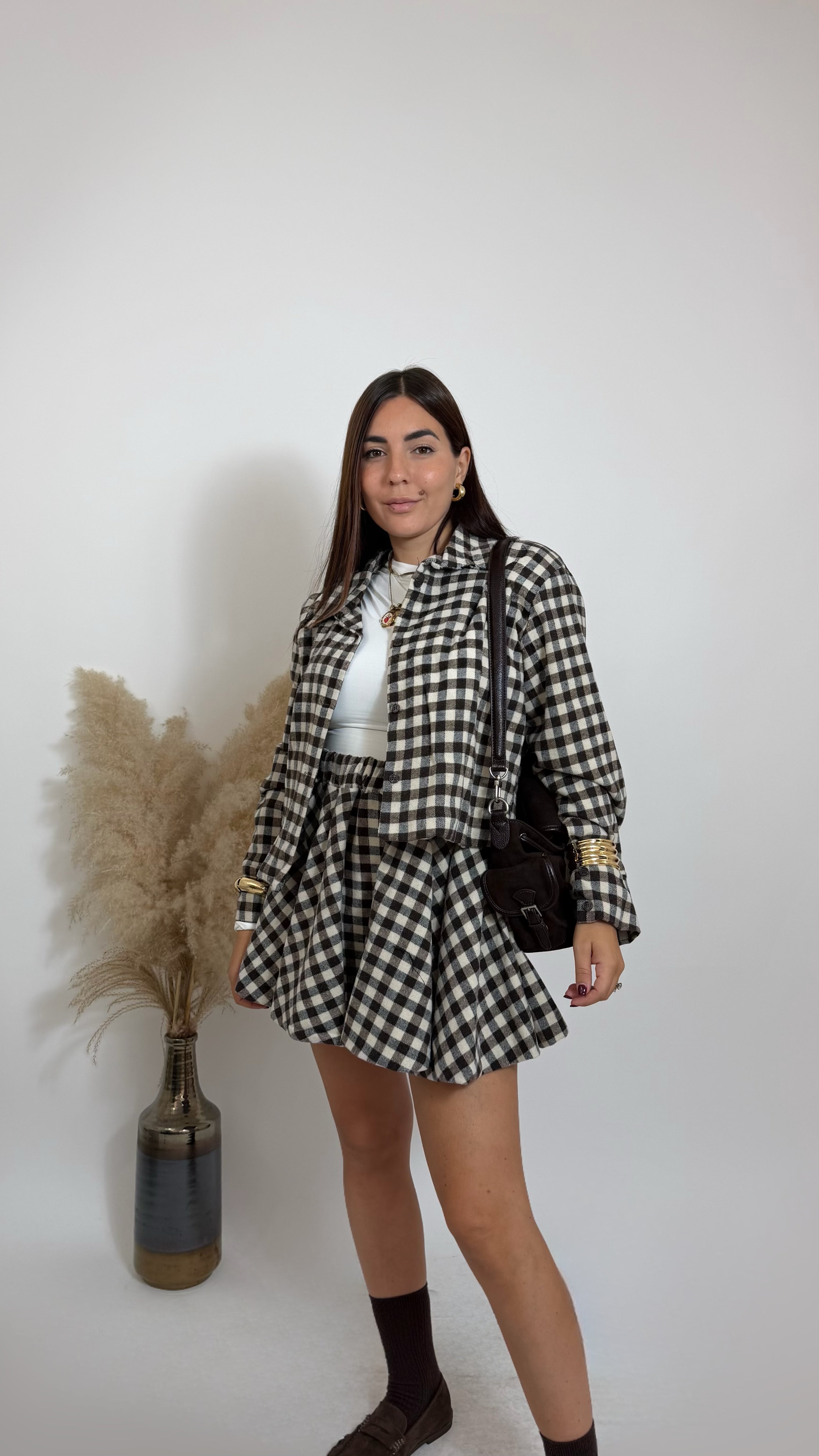 Set Scacchi Gonna & Camicia