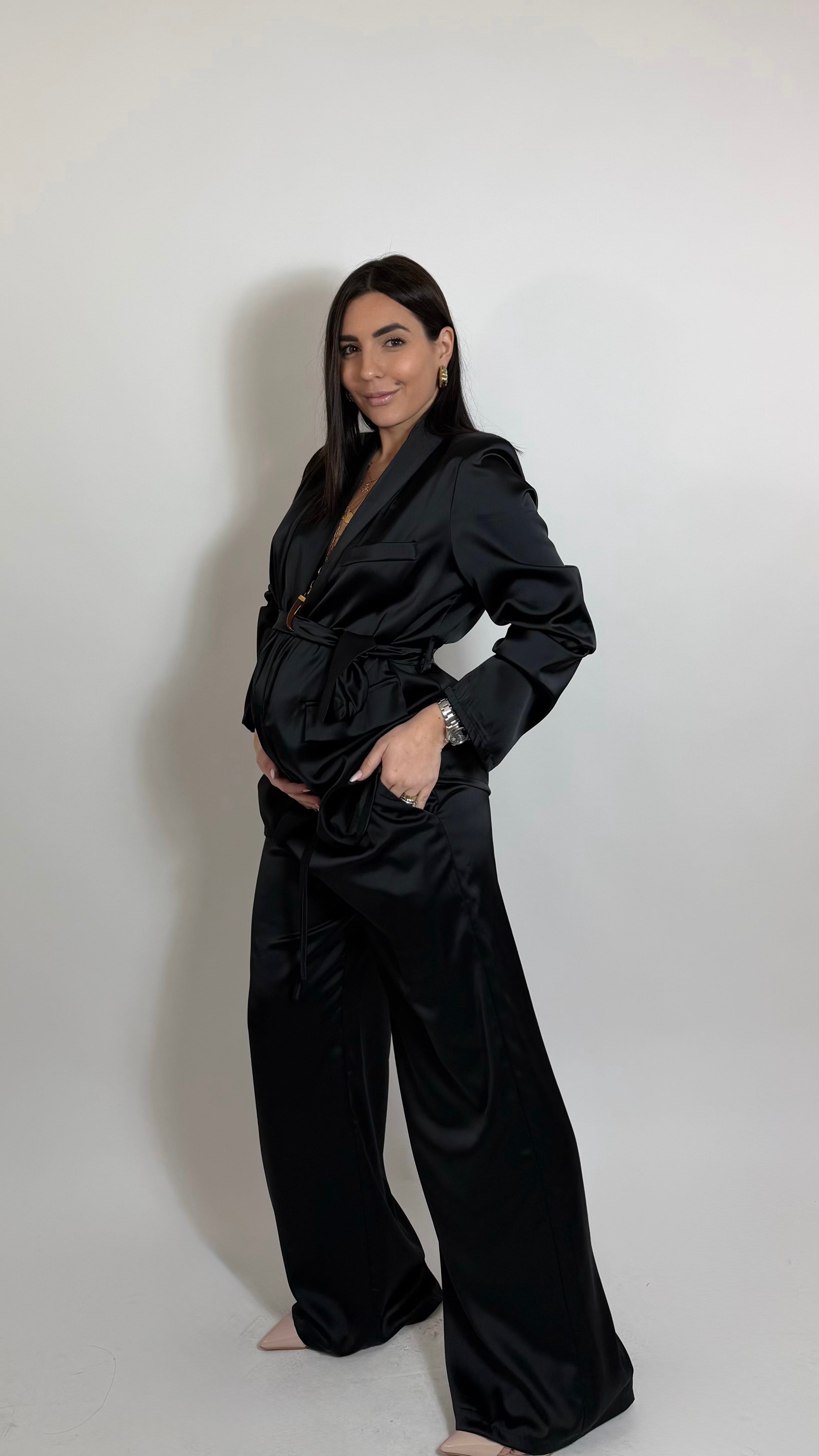 Coordinato Angel Satin Nero