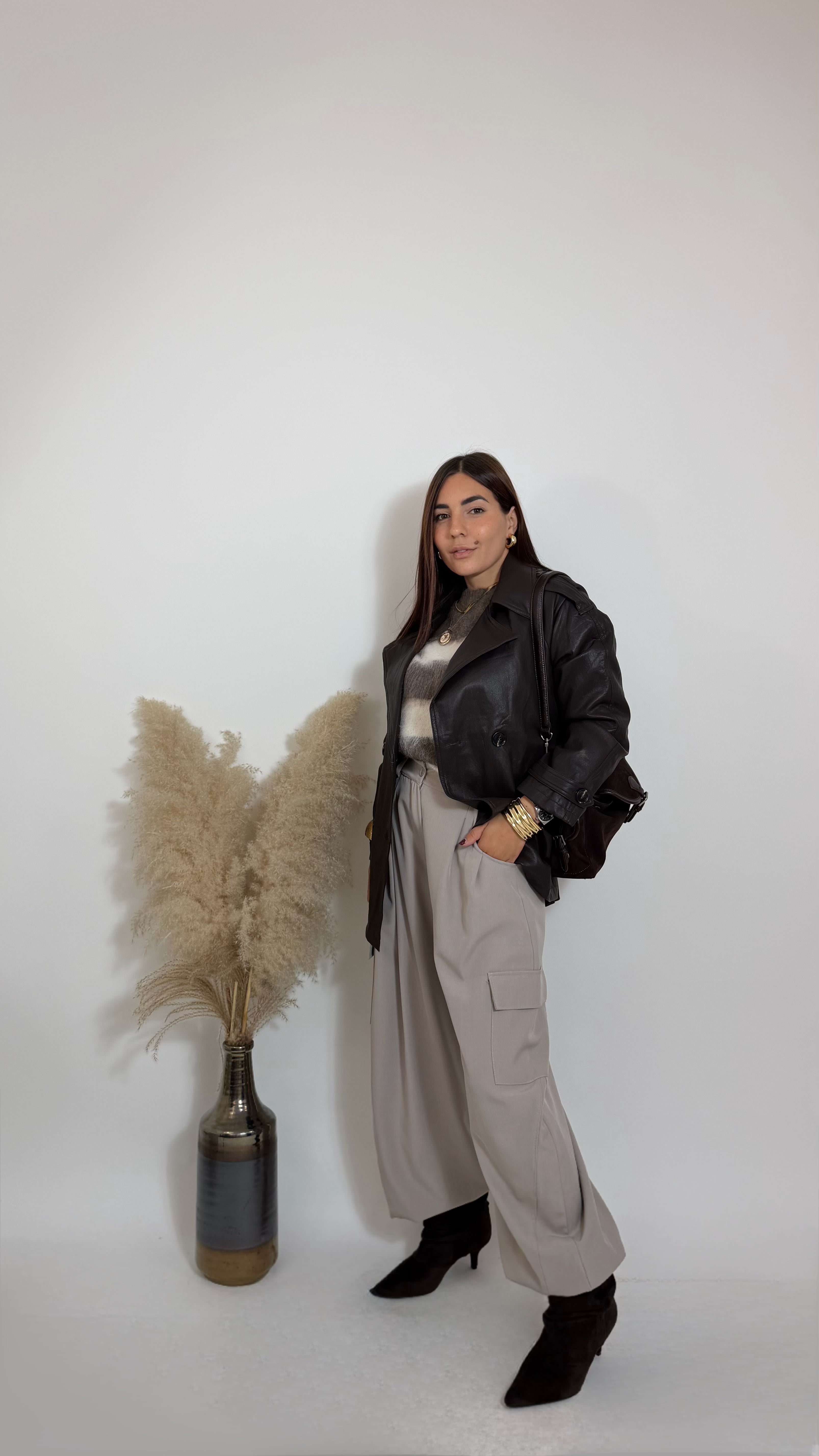 Pantalone Cargo Tailored Ecru