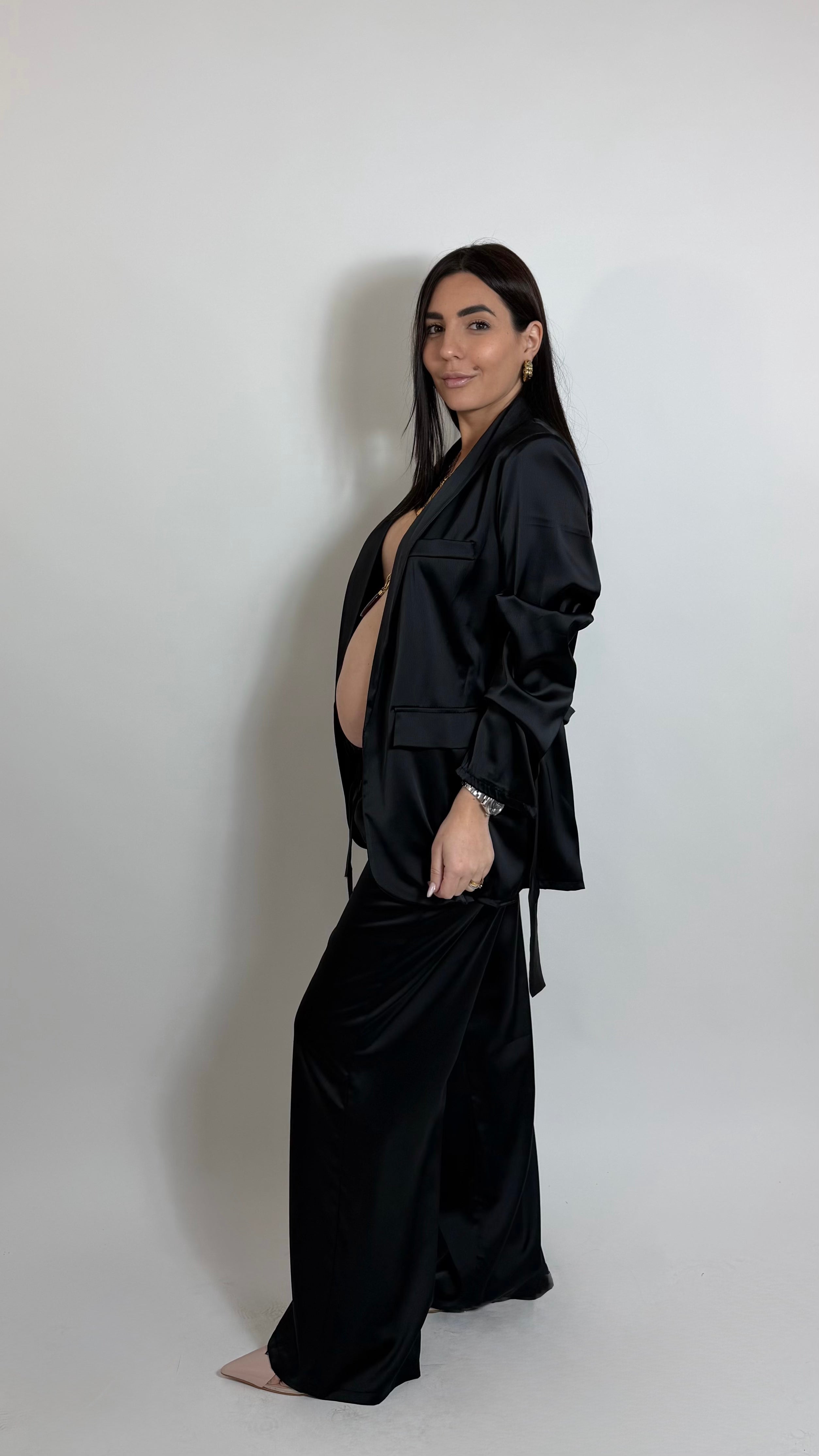 Coordinato Angel Satin Nero