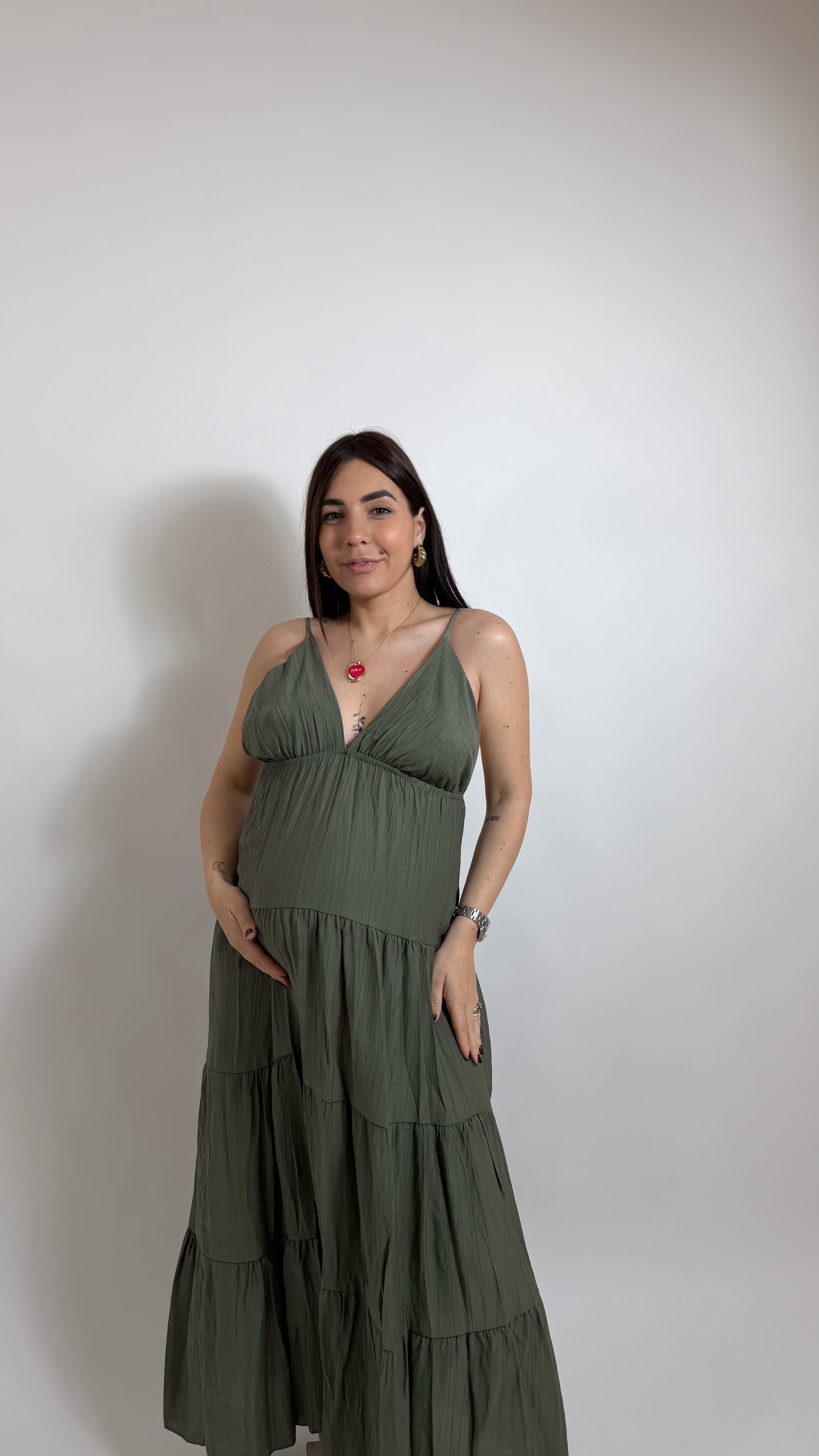 Abito Boho Dream Verde Utility