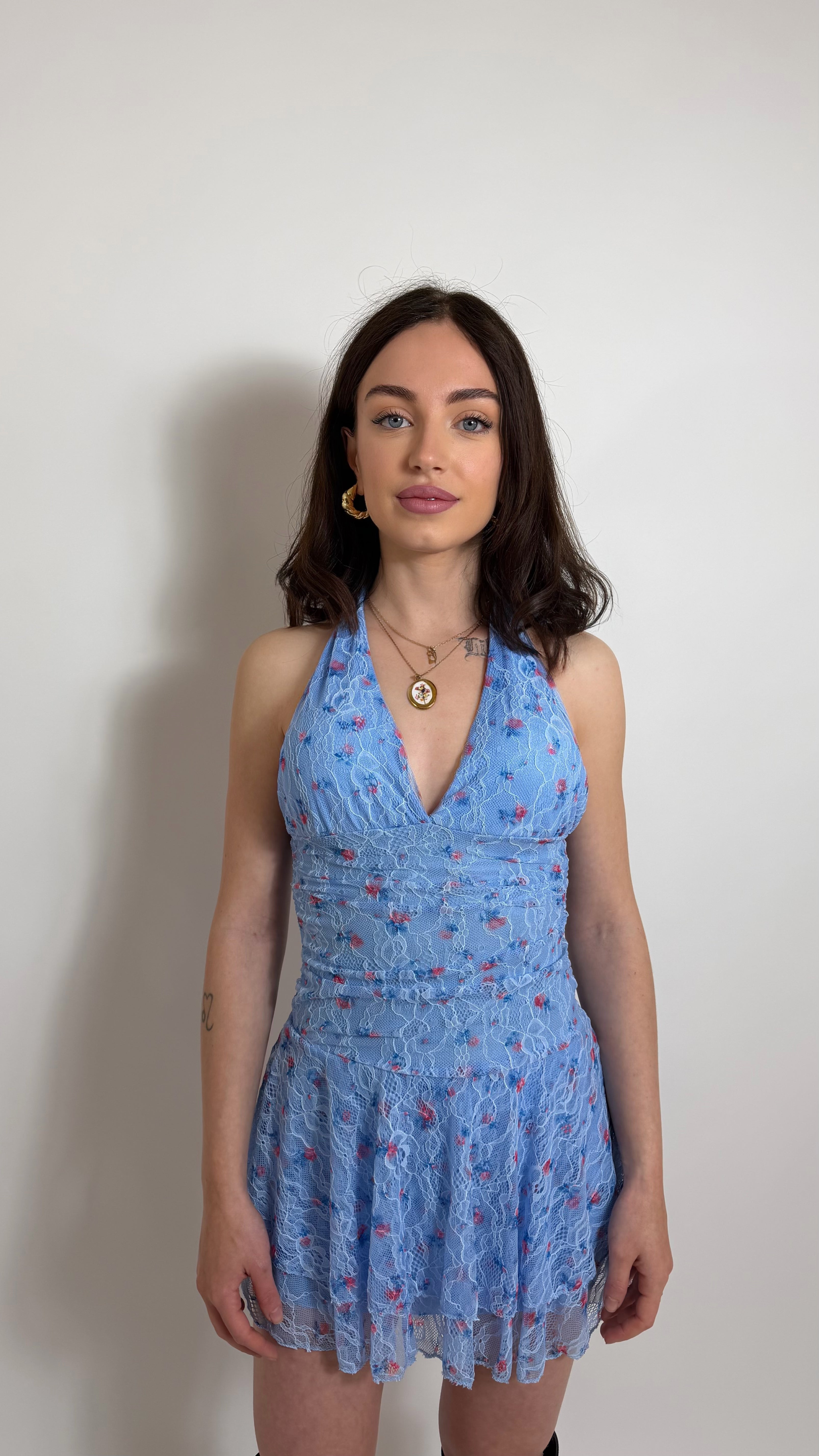 Abito Scollo America Lace Sky