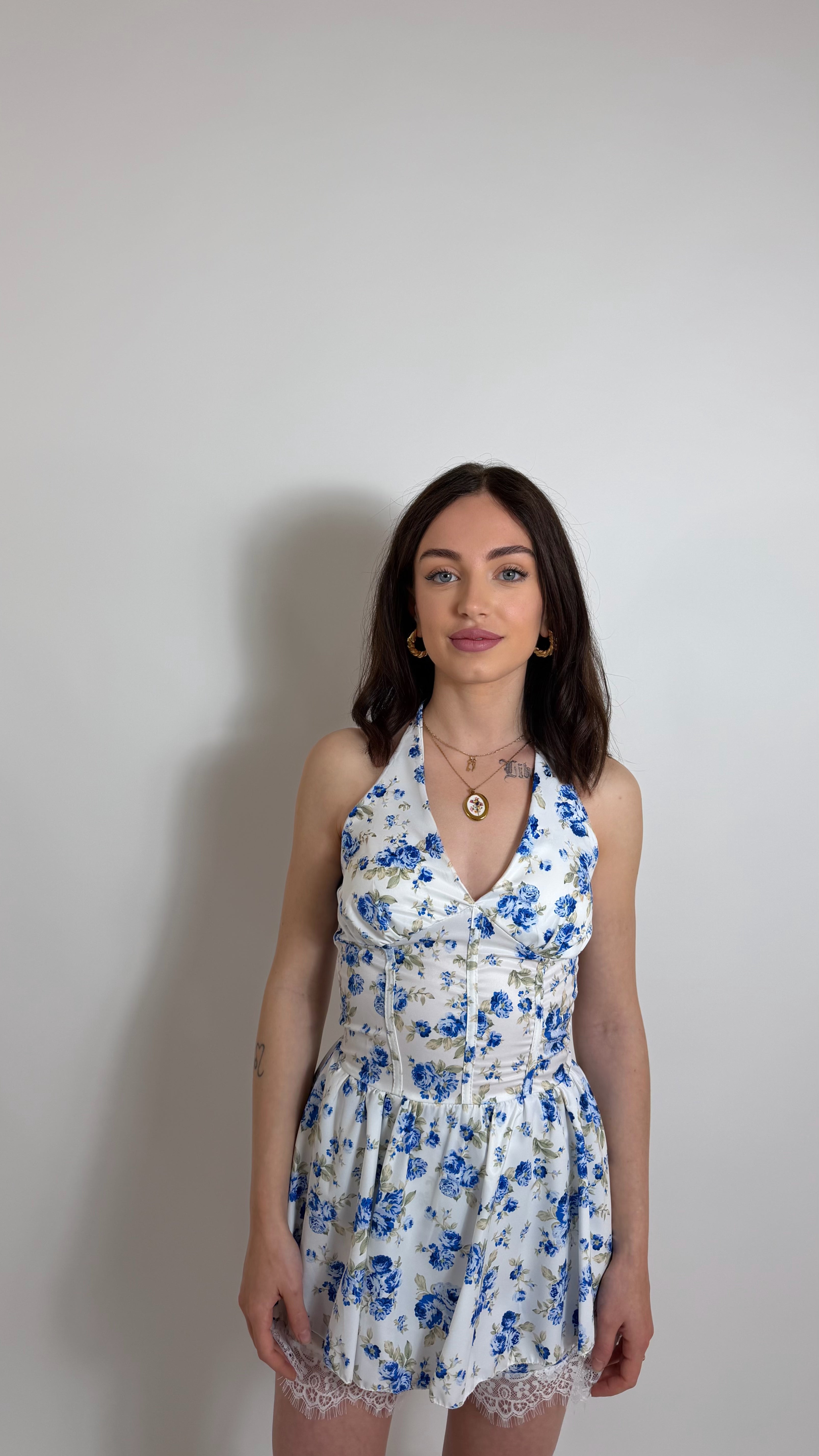 Mini Jump Scollo America Floral Blu