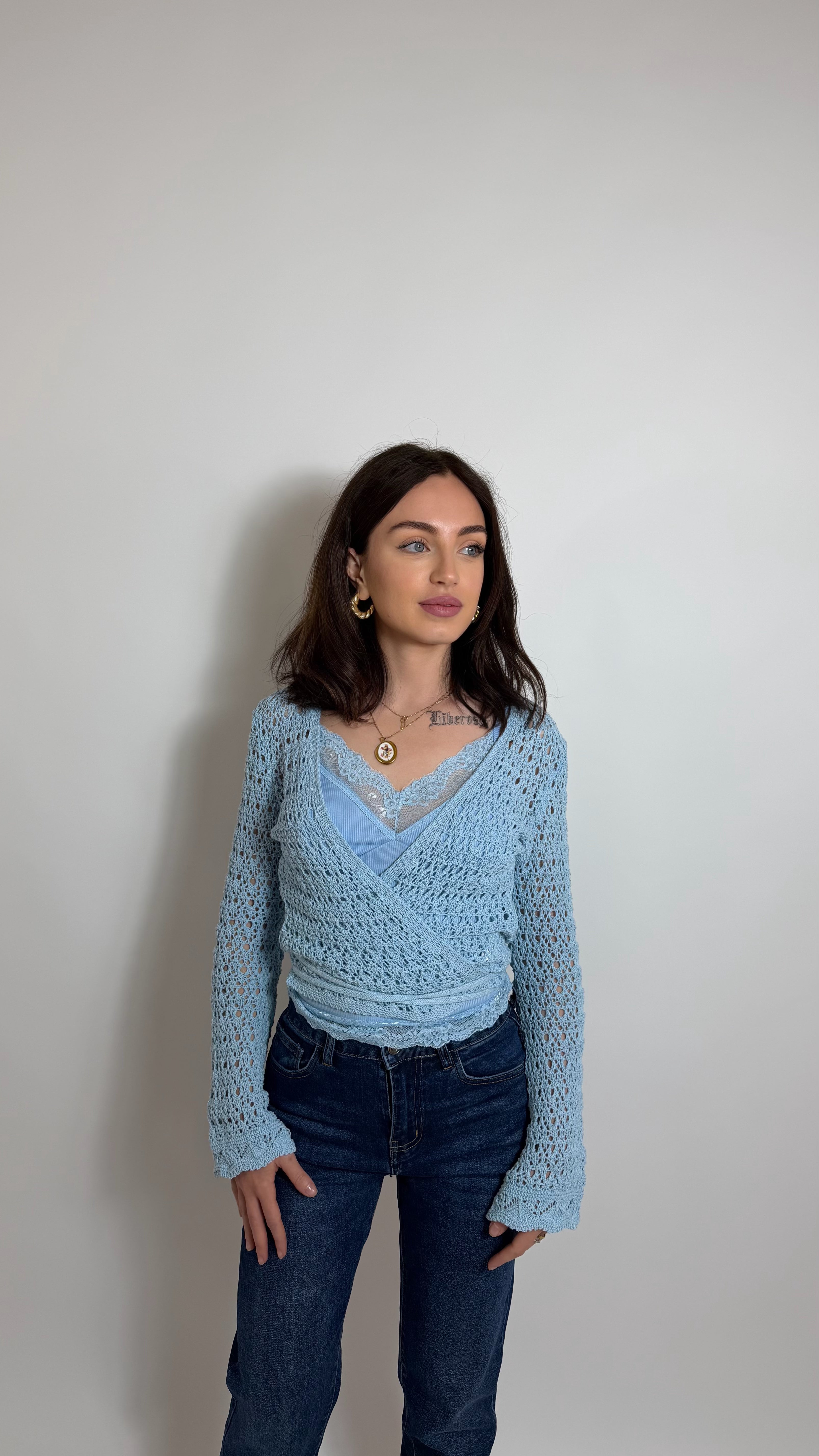 Cardigan Wrap Crochet Sky