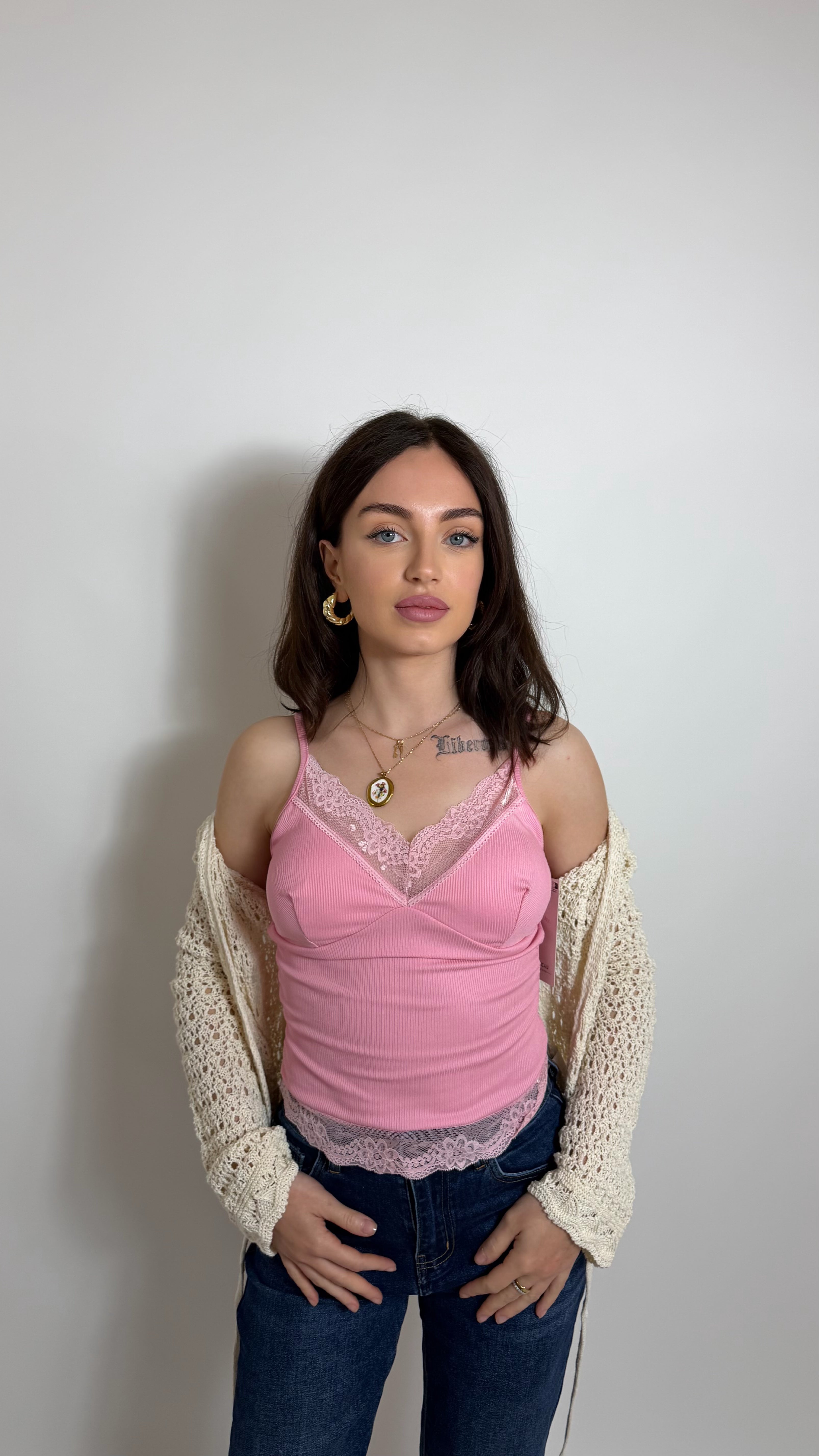 Canotta Lace Mood Pink