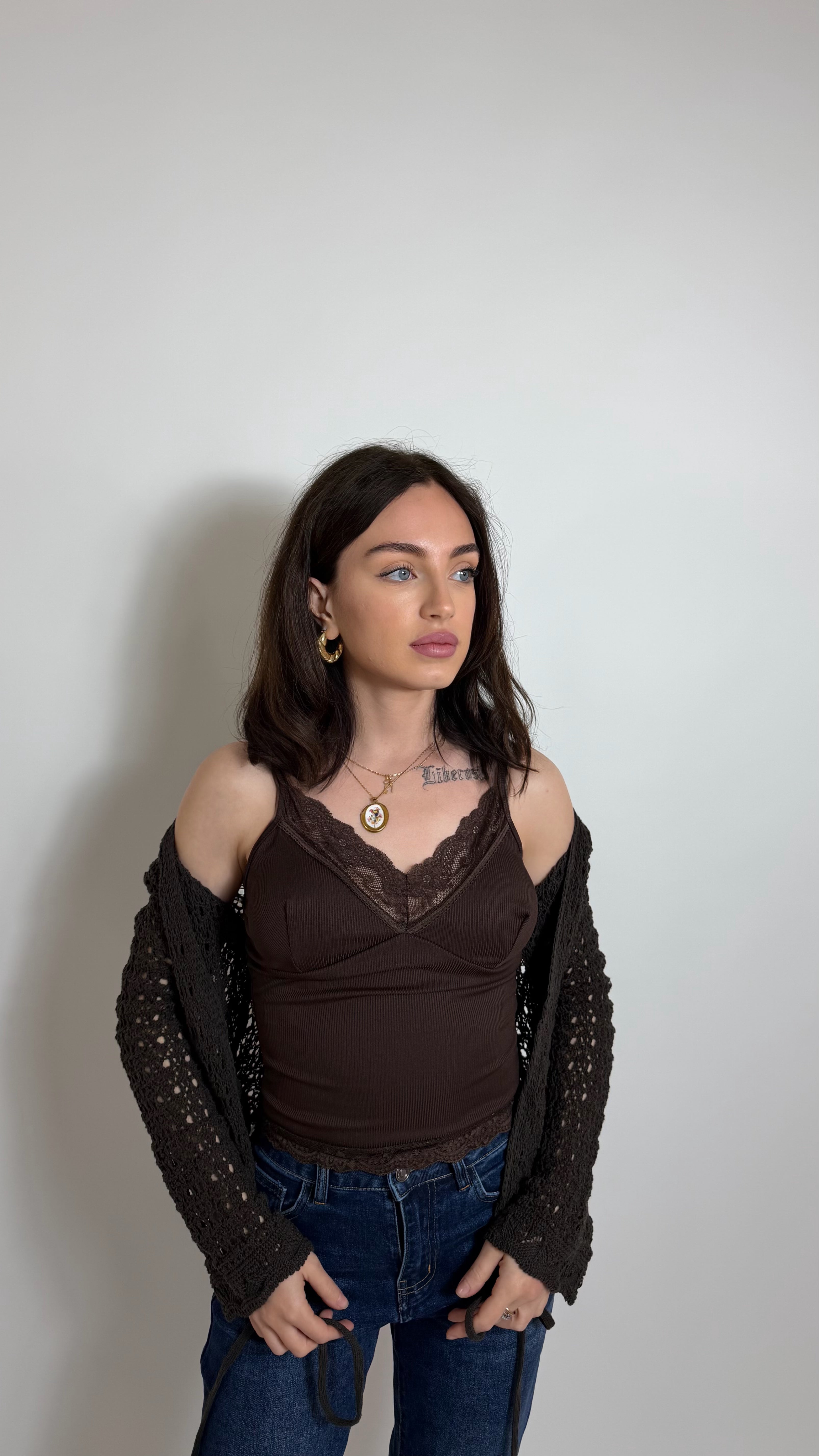 Canotta Lace Mood Choco