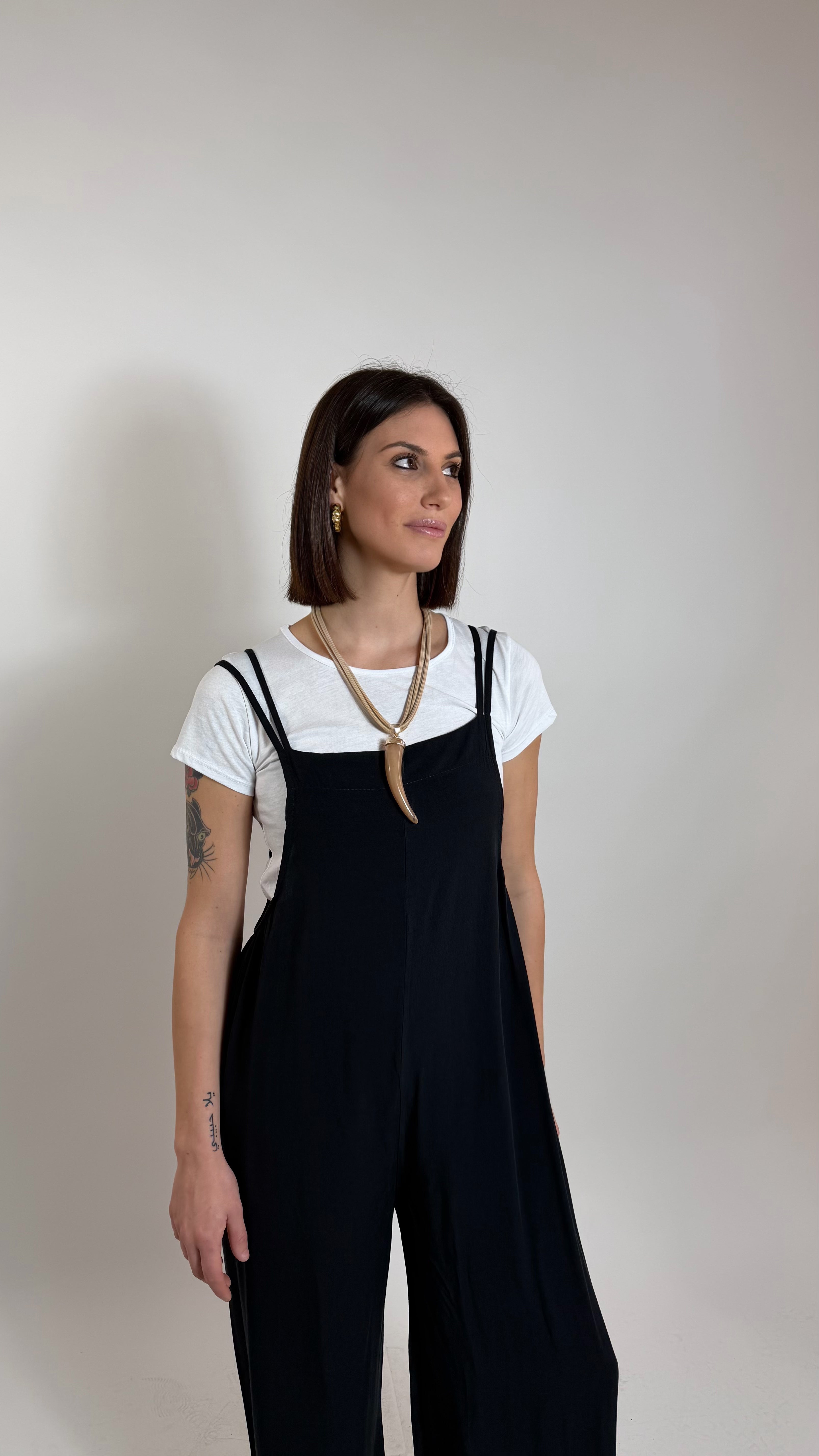 Salopette Safari T-Shirt inclusa Nera