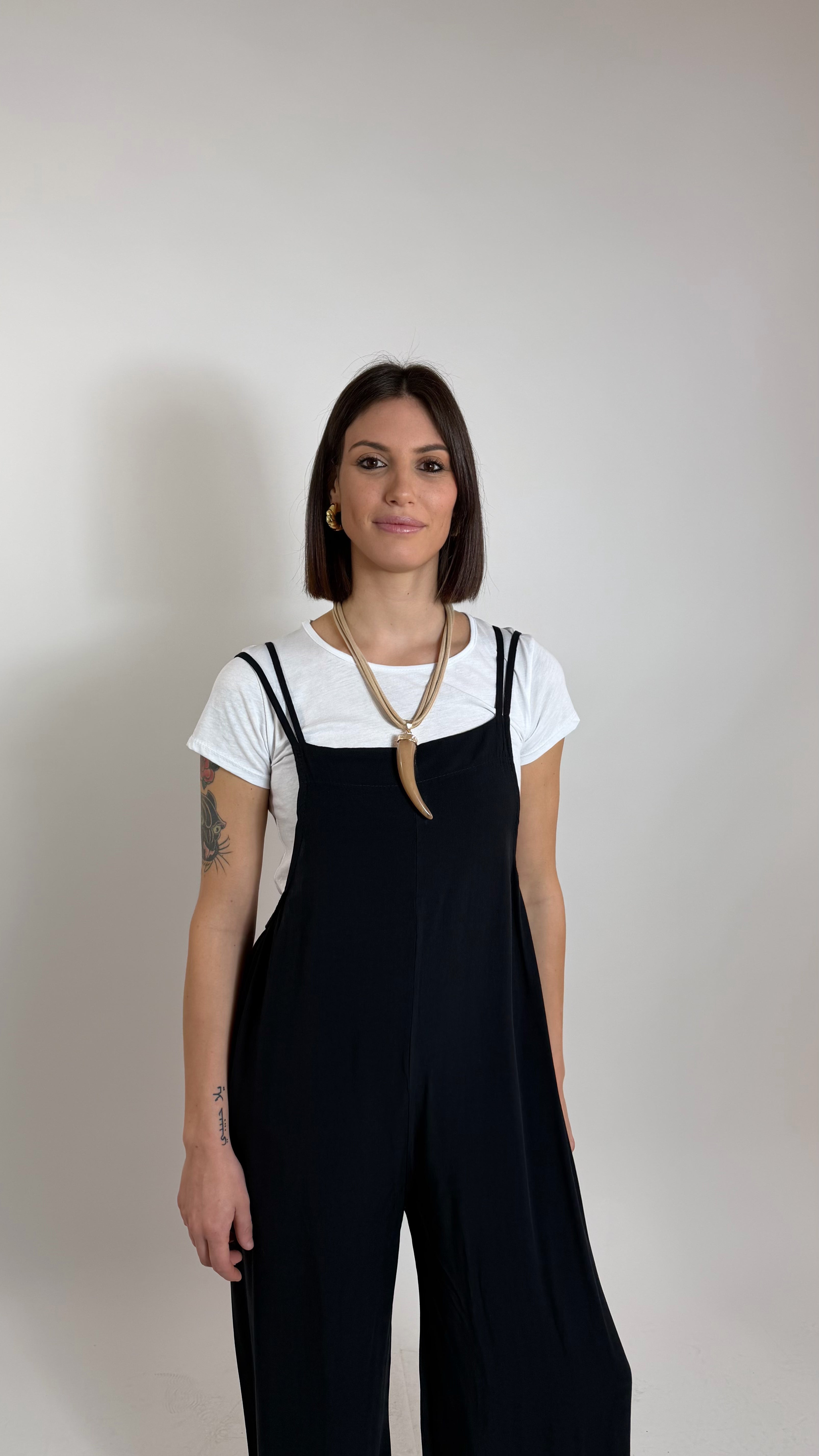 Salopette Safari T-Shirt inclusa Nera