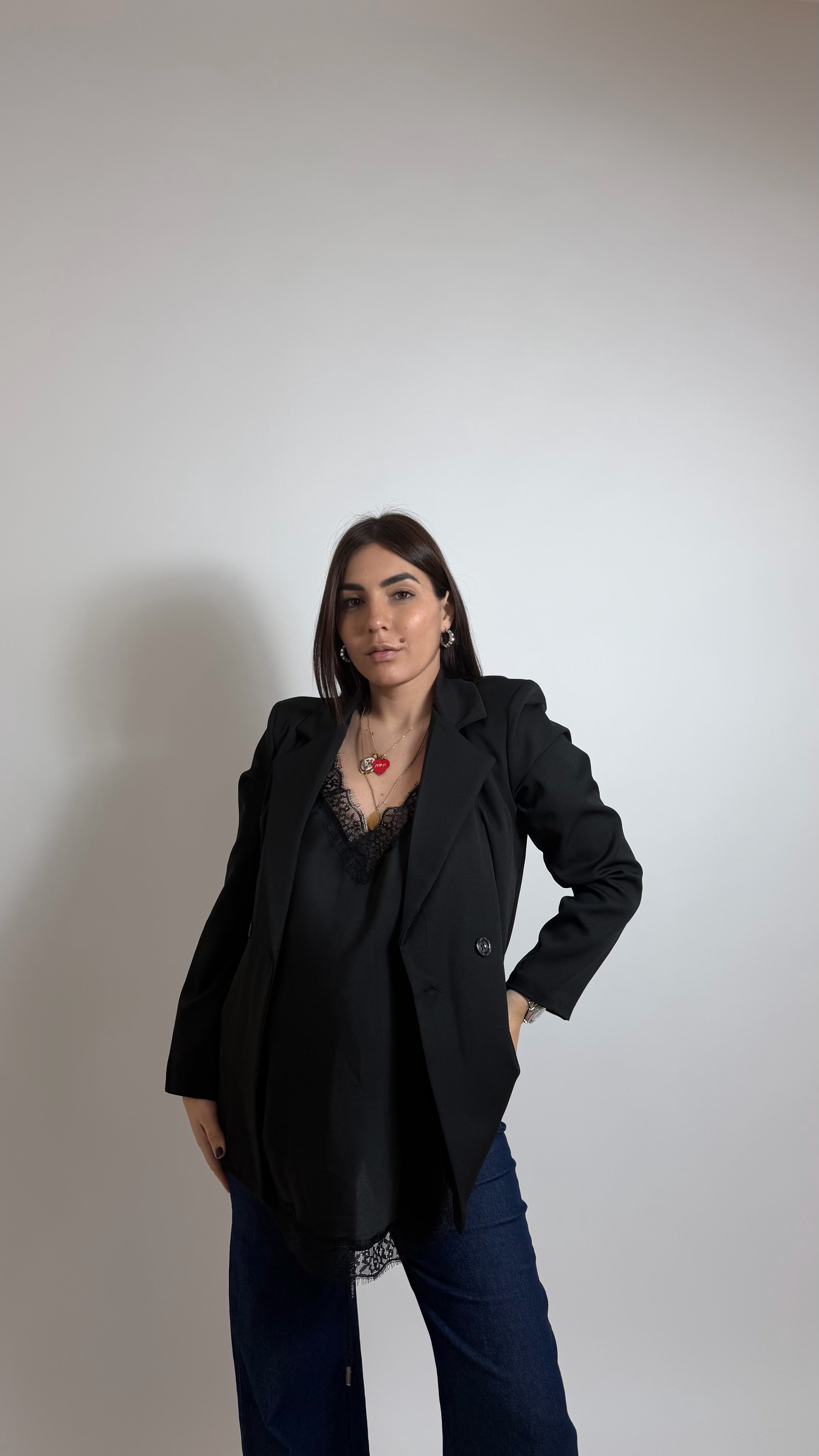 Blazer City Chic Nera