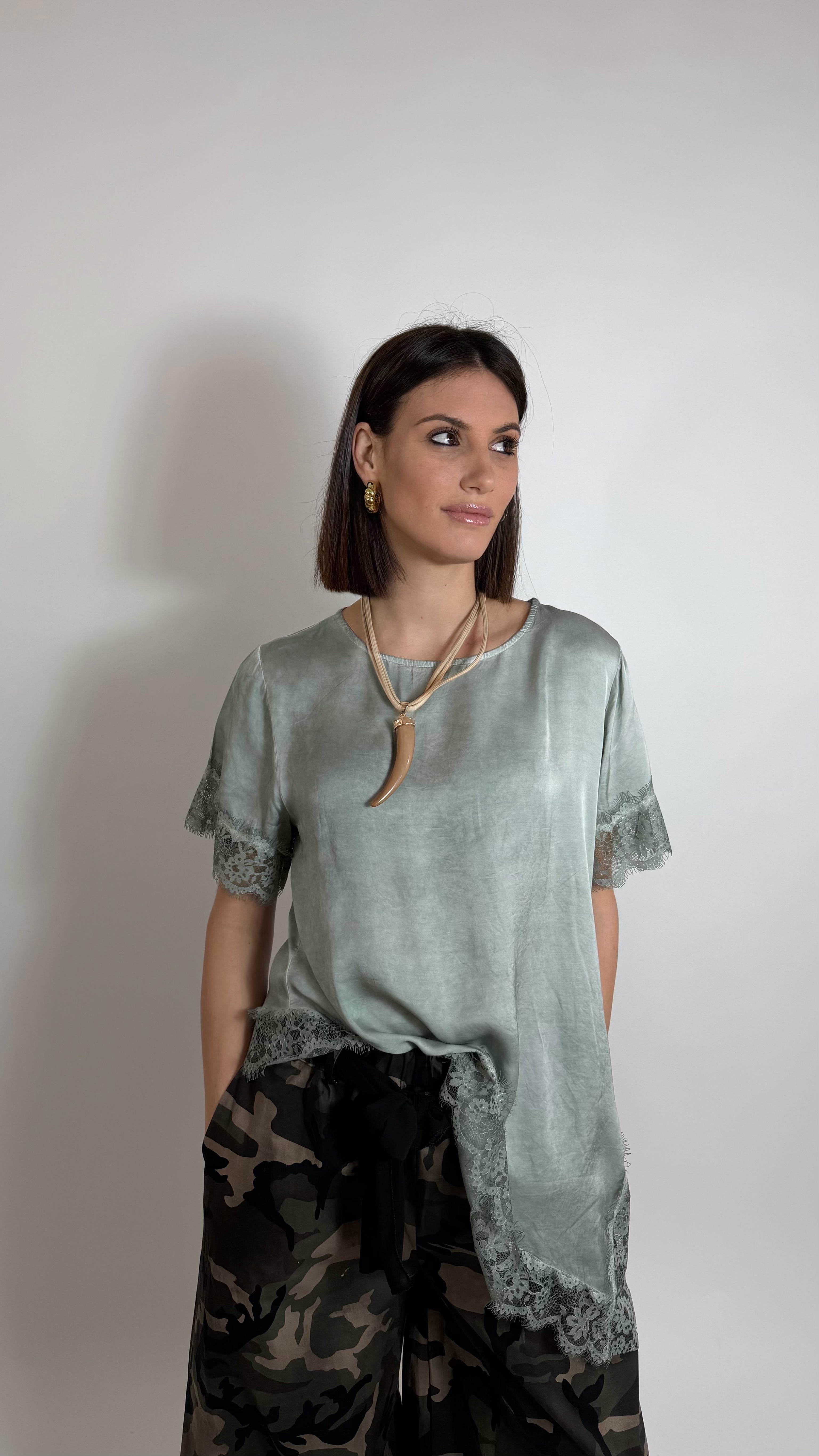 Maglia Romantic Satin Salvia