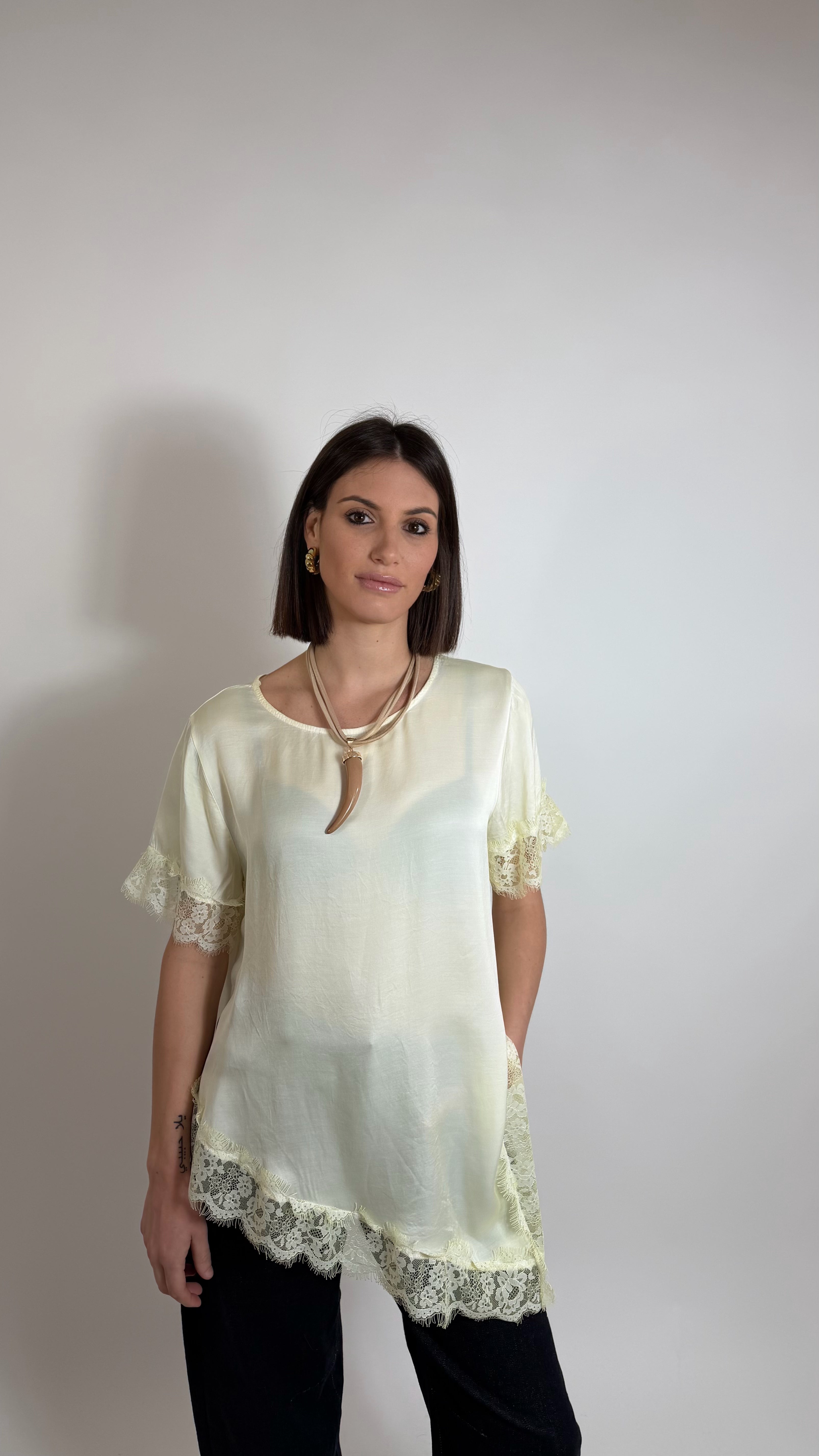 Maglia Romantic Satin Yellow
