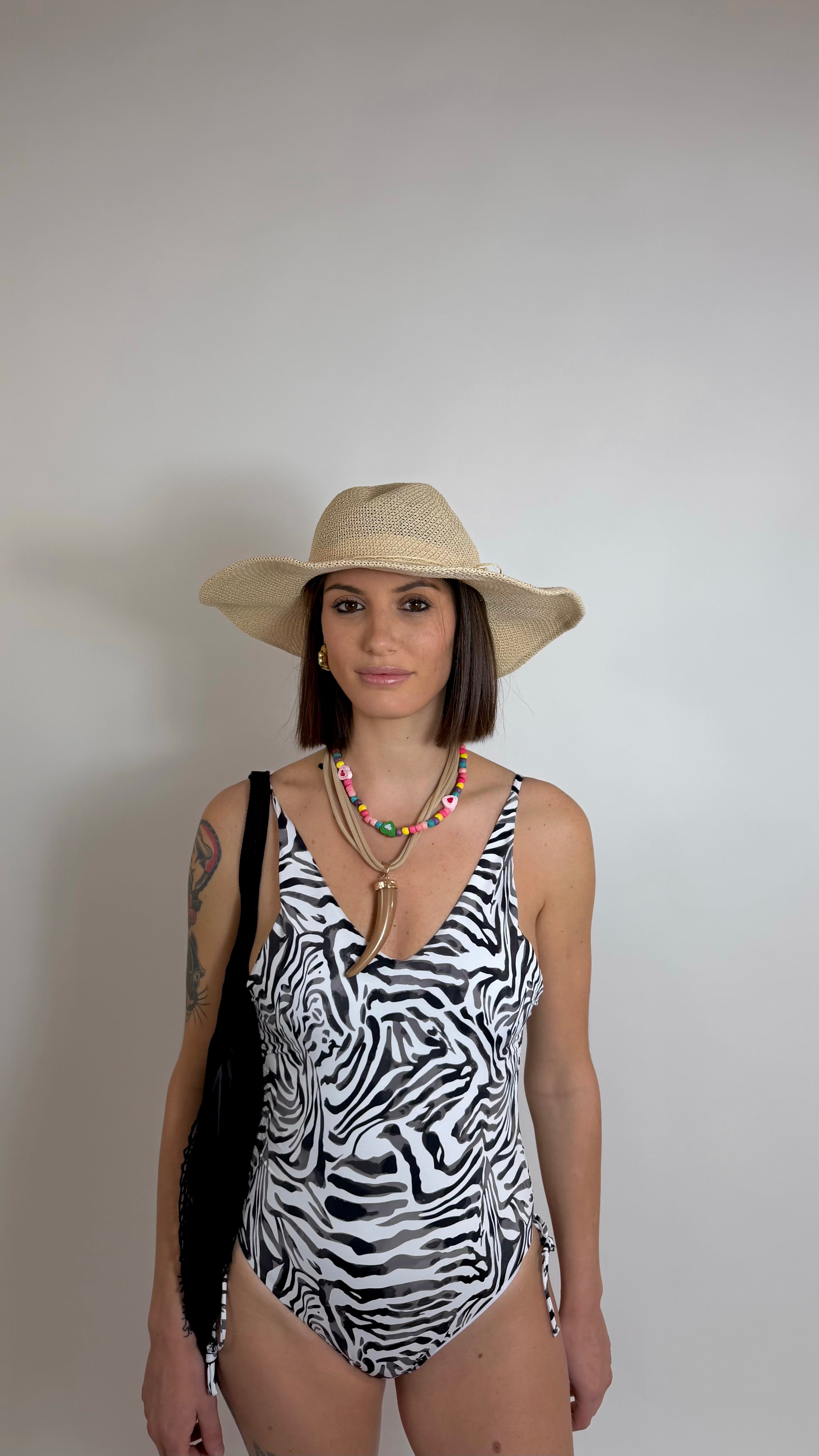 Costume Intero Animalier Black/White