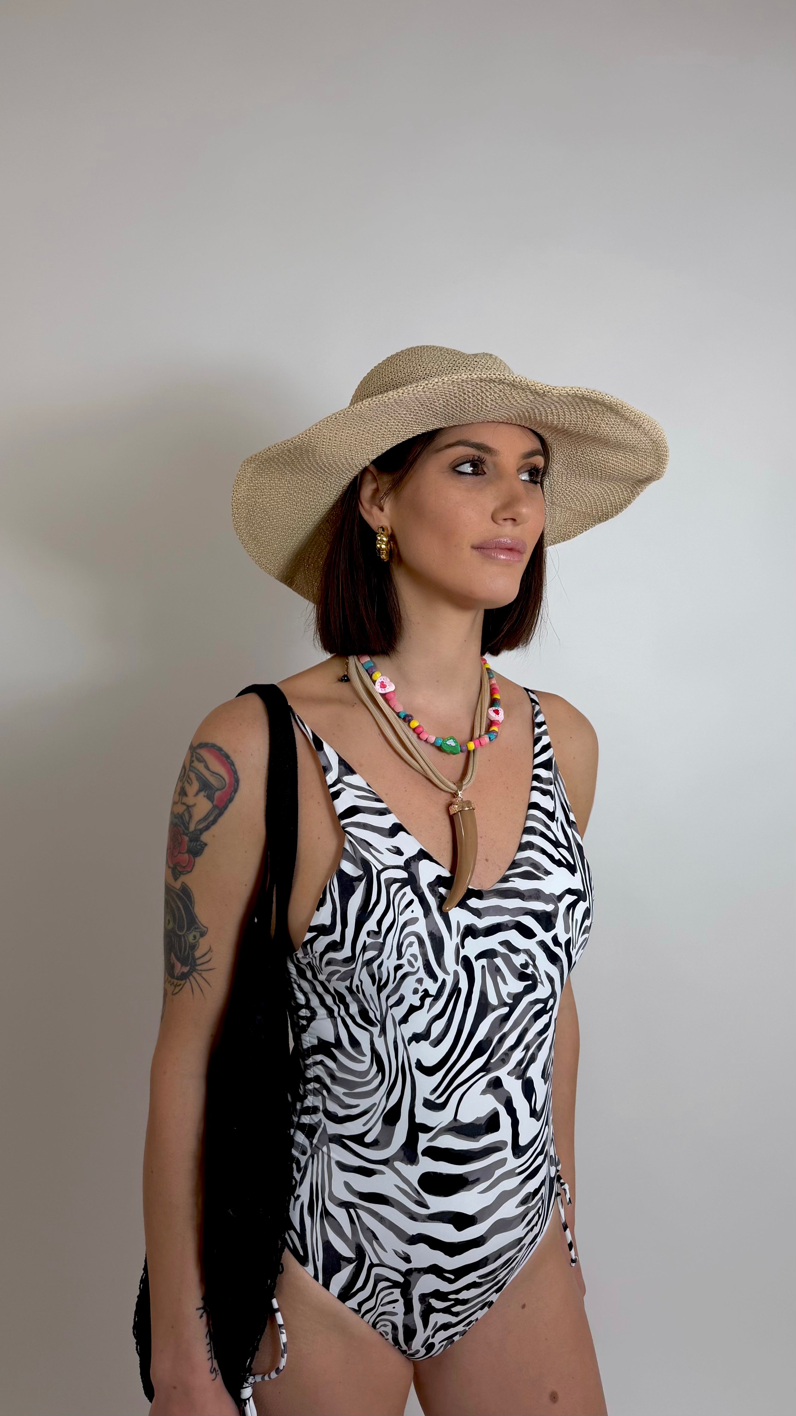 Costume Intero Animalier Black/White