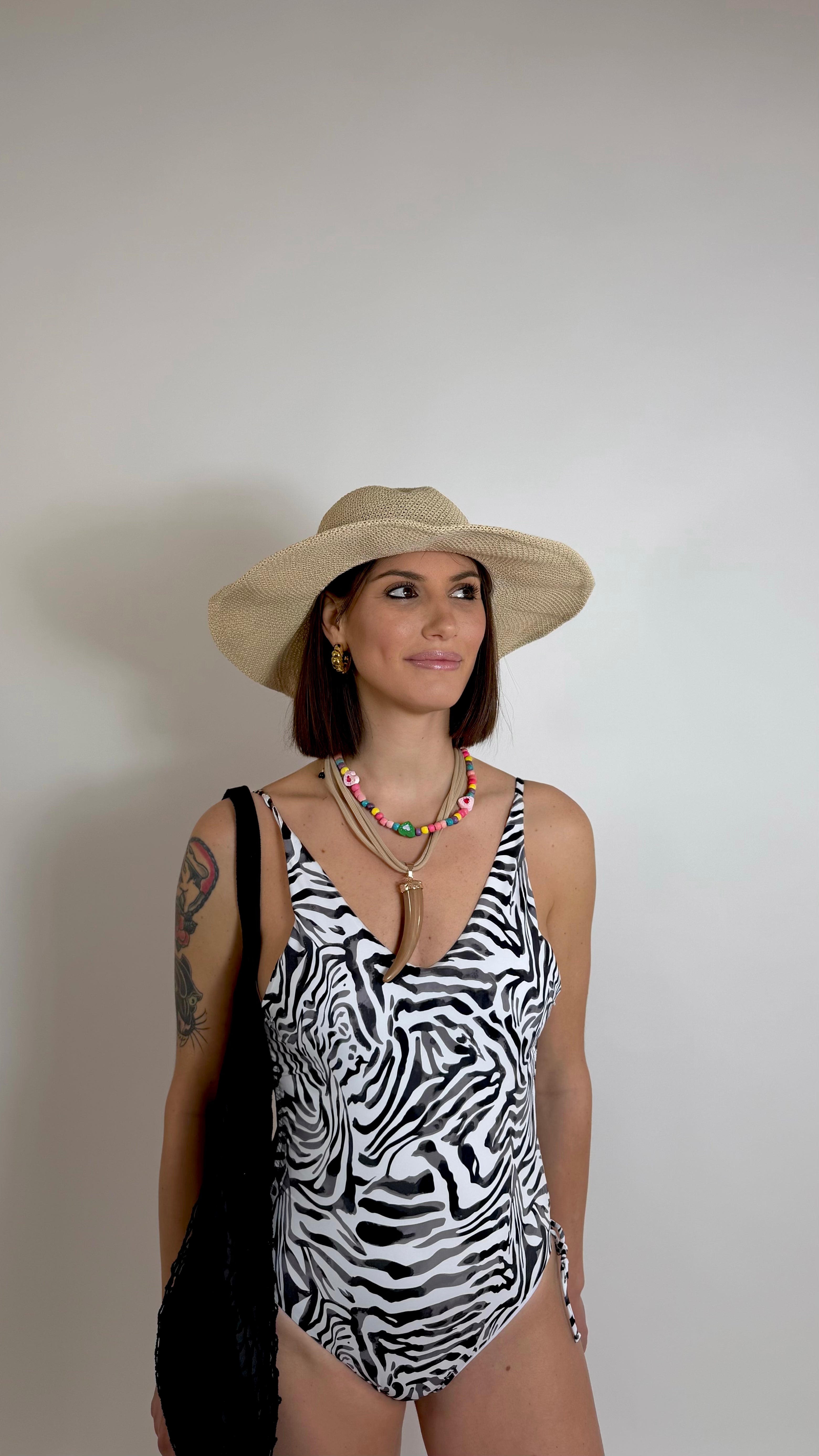 Costume Intero Animalier Black/White
