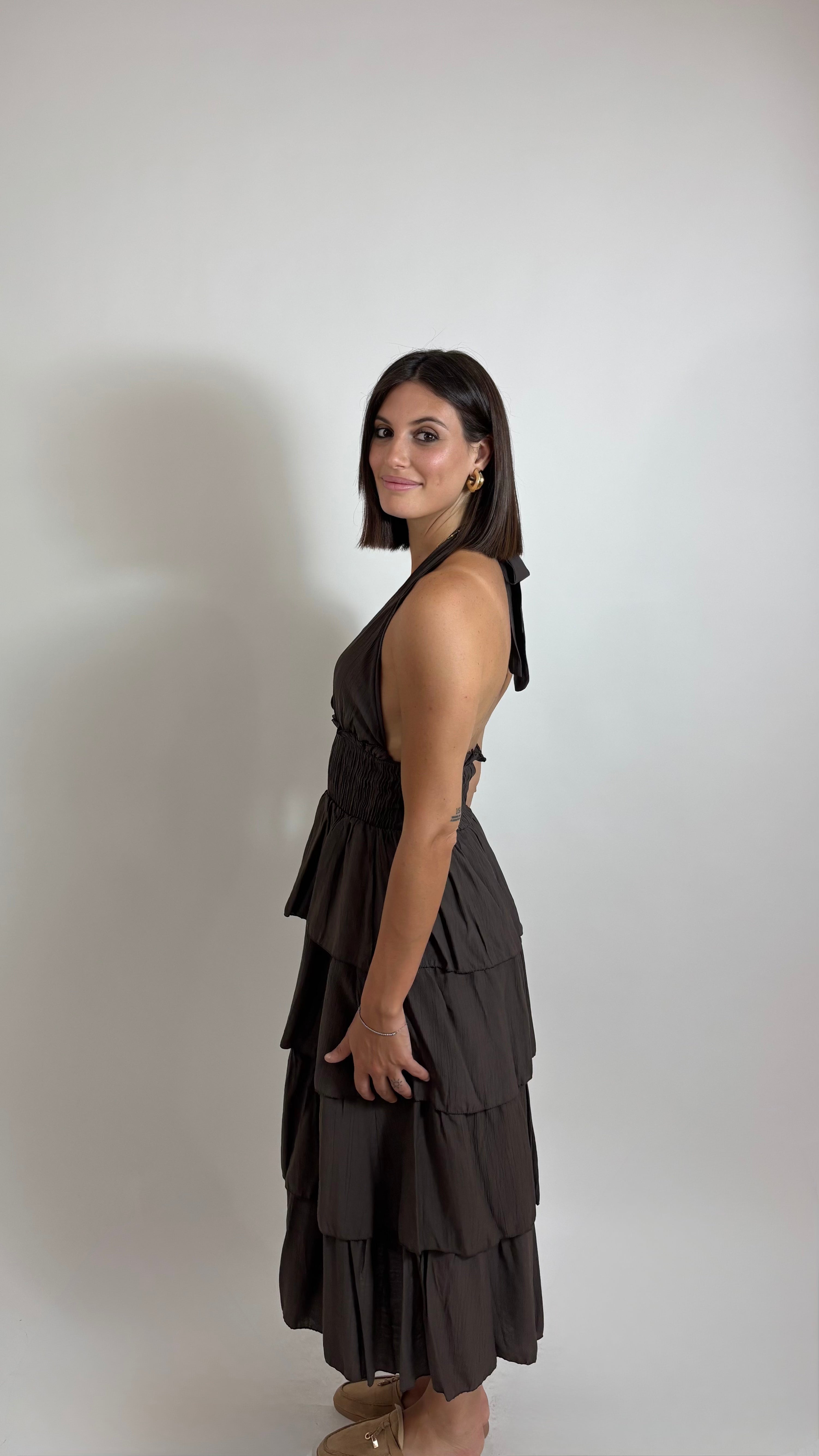 Abito Balze Halter Moka