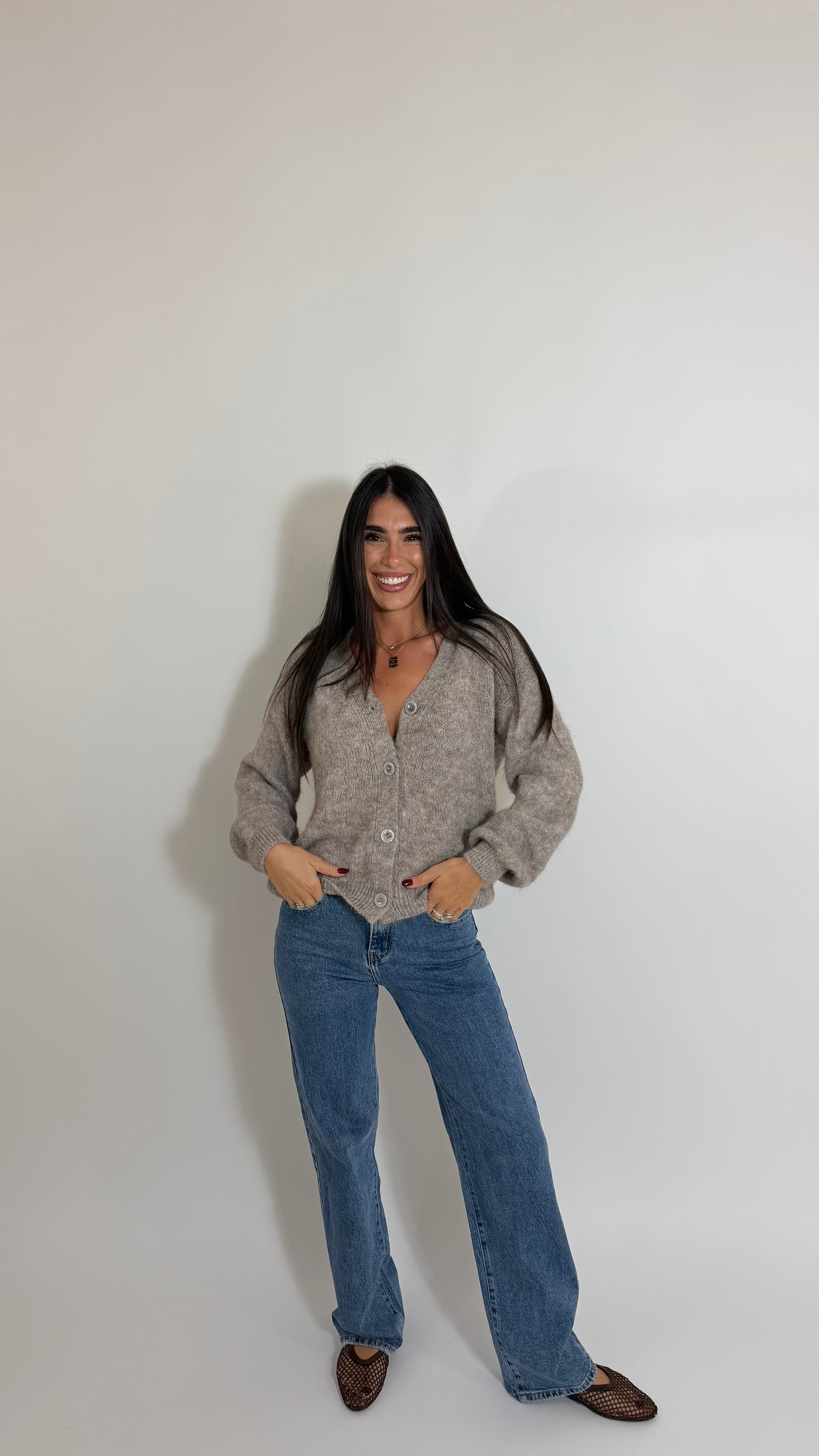 Cardigan Soft Touch Tortora