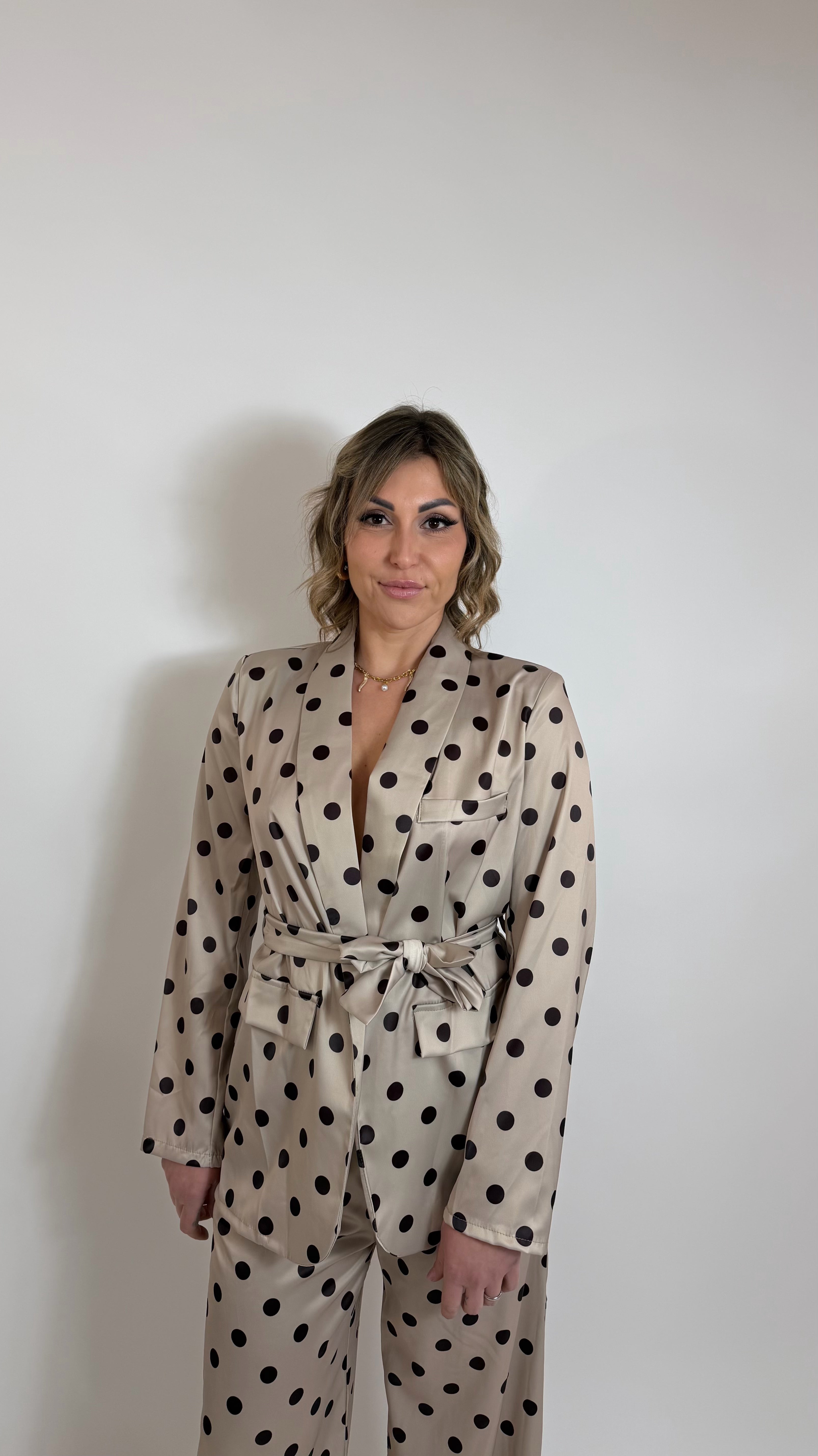 Coordinato Angel Satin Pois Burro