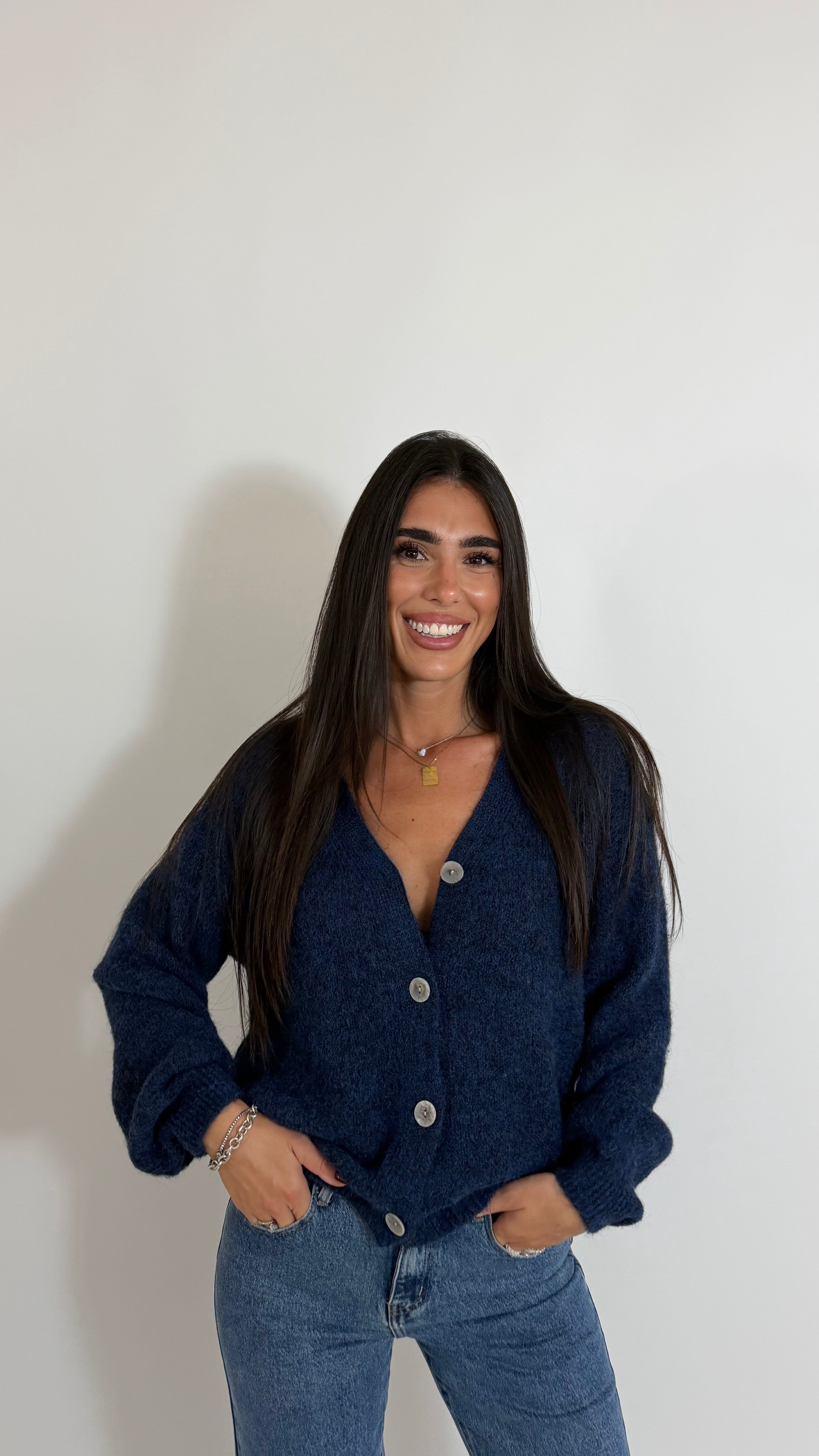 Cardigan Soft Touch Blu