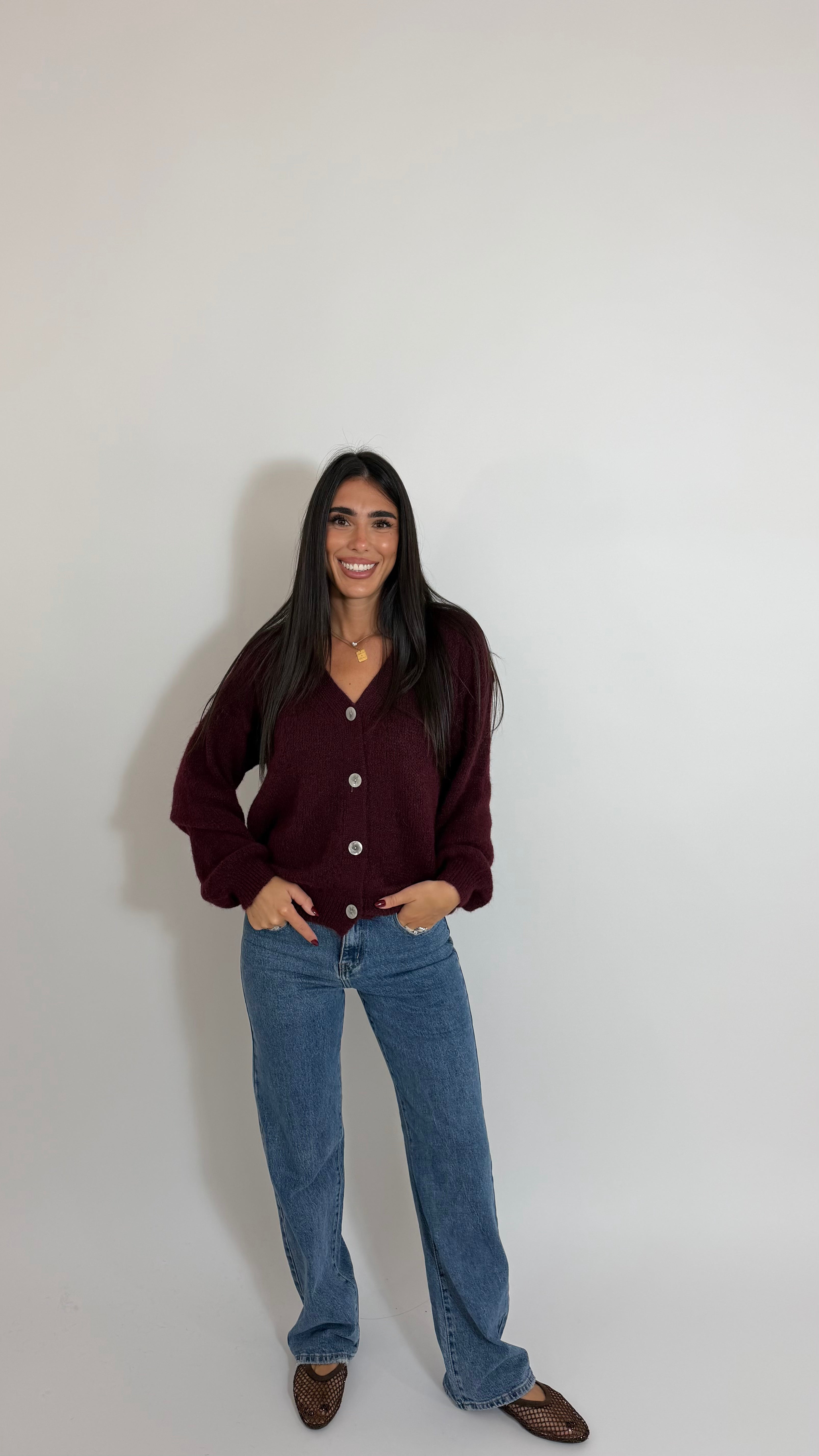 Cardigan Soft Touch Burgundy