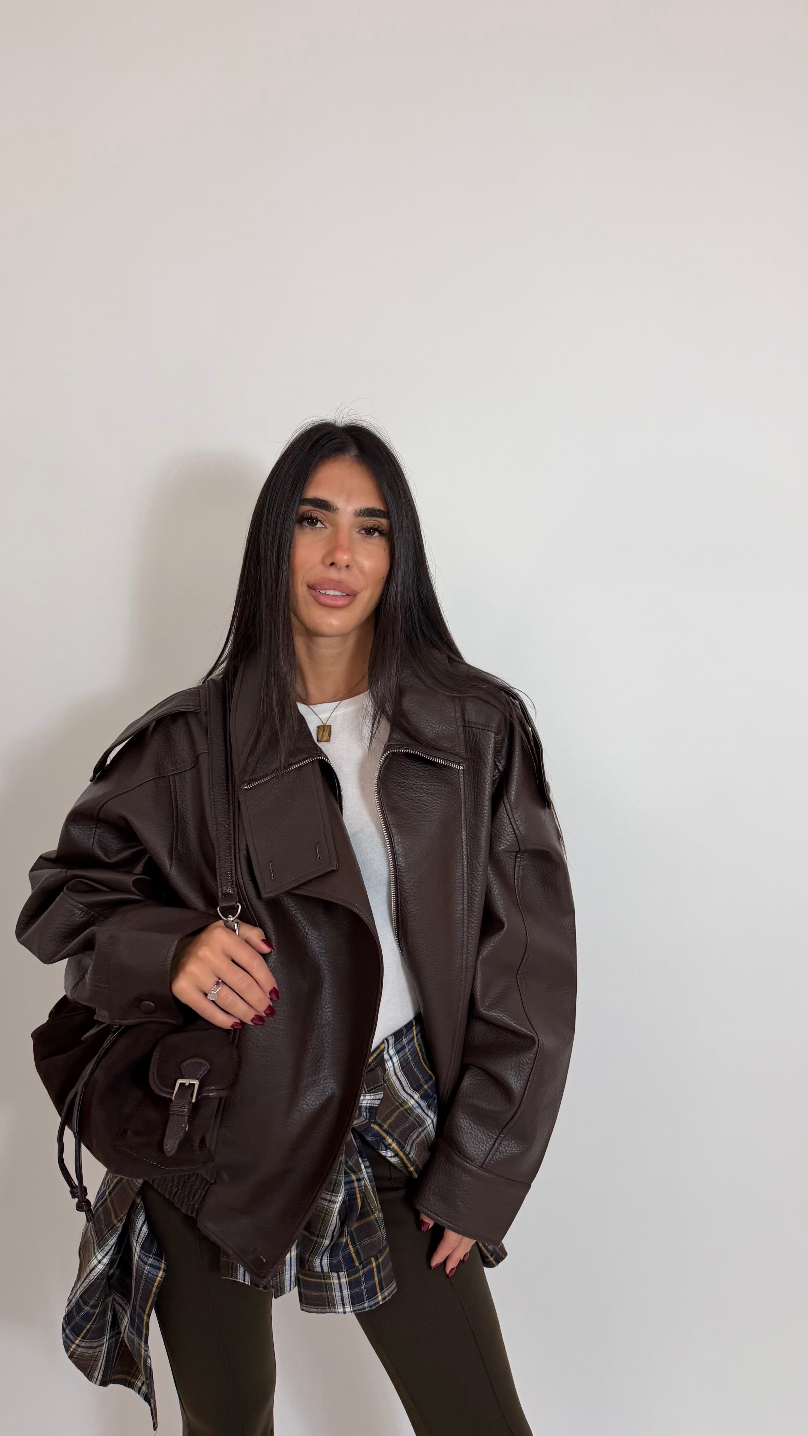 Bomber Over Ecopelle Choco