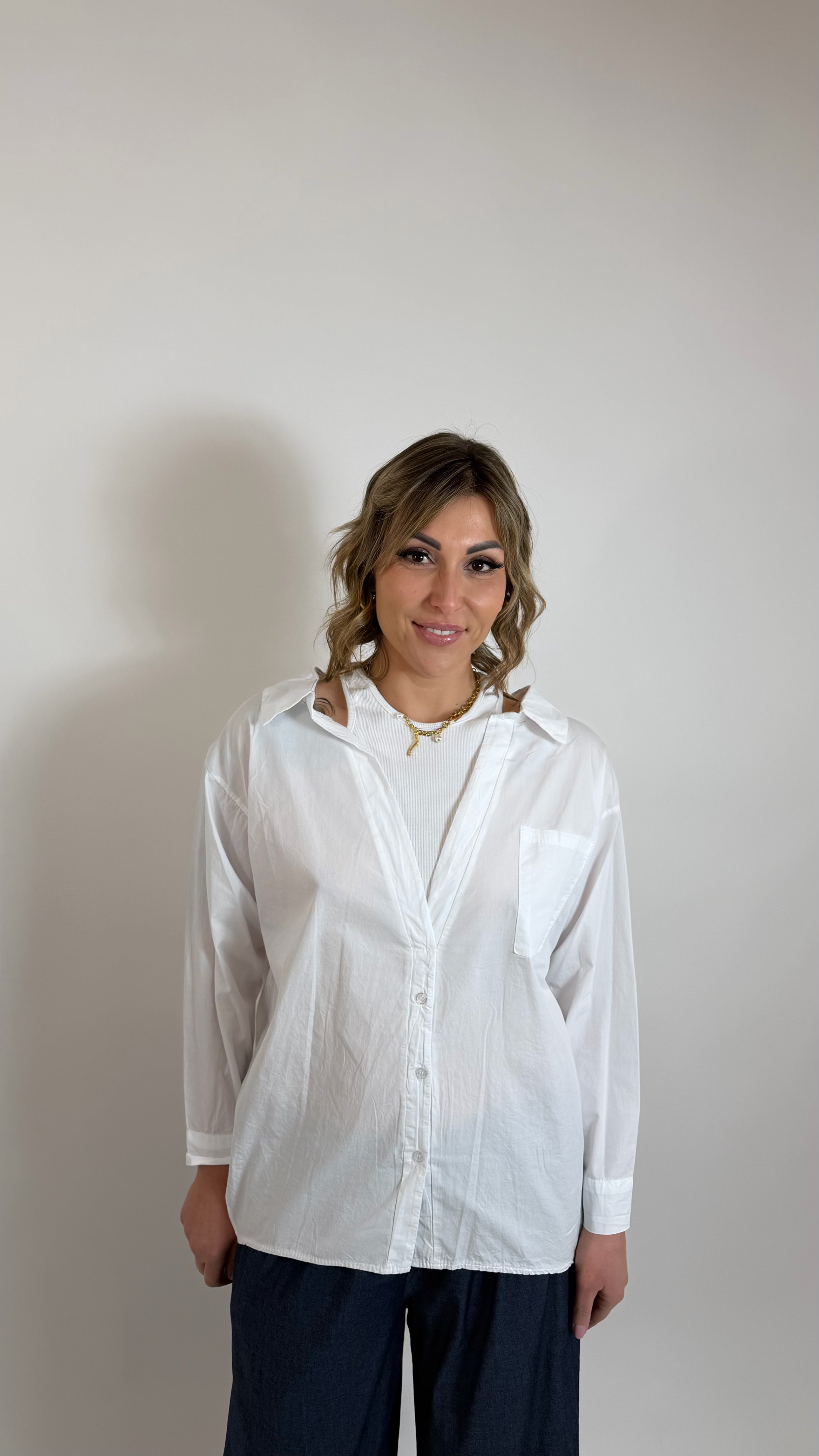 Double Layer Cotton Shirt Bianca