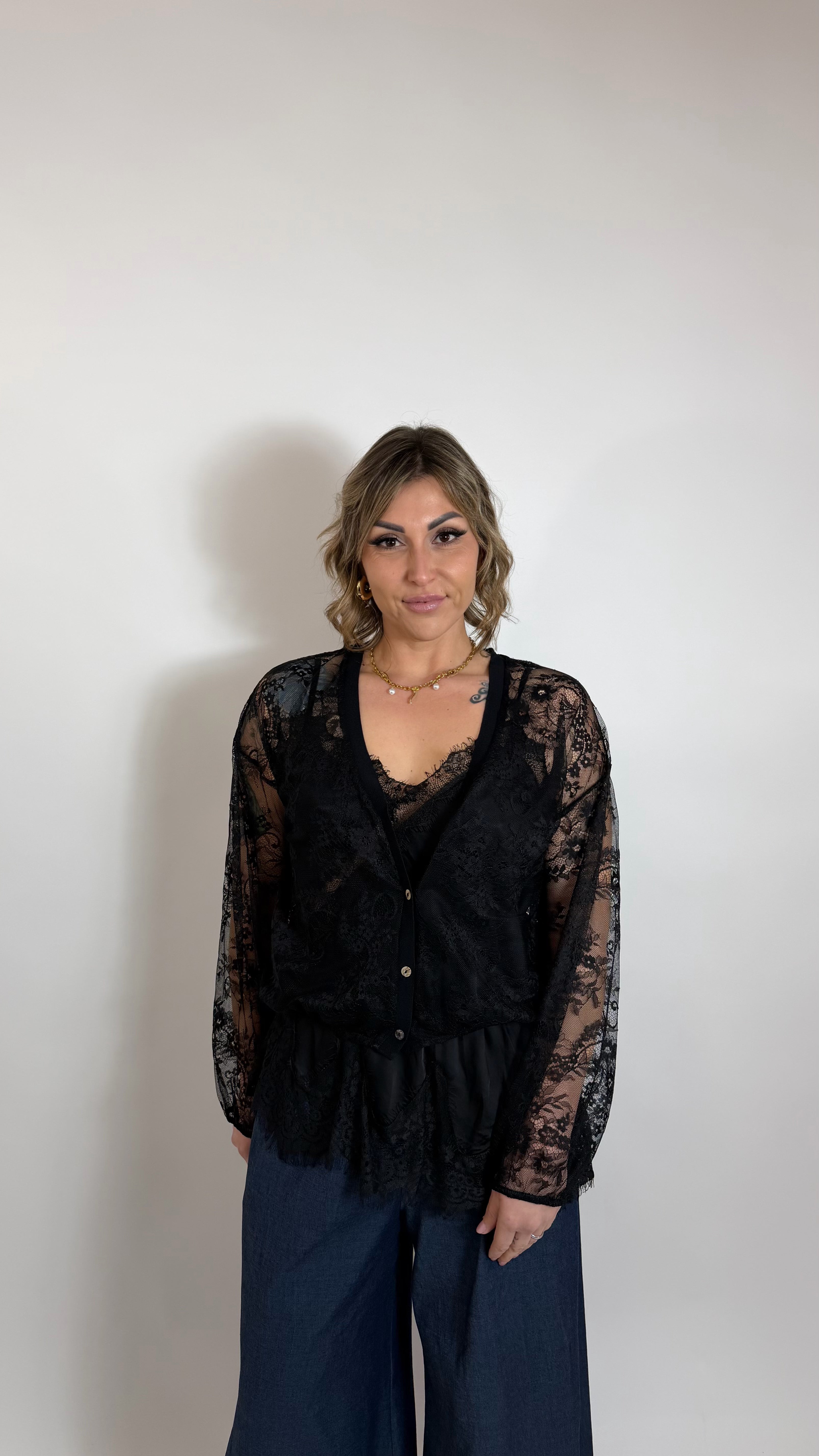 Lace & Silk Luxury Set Nero