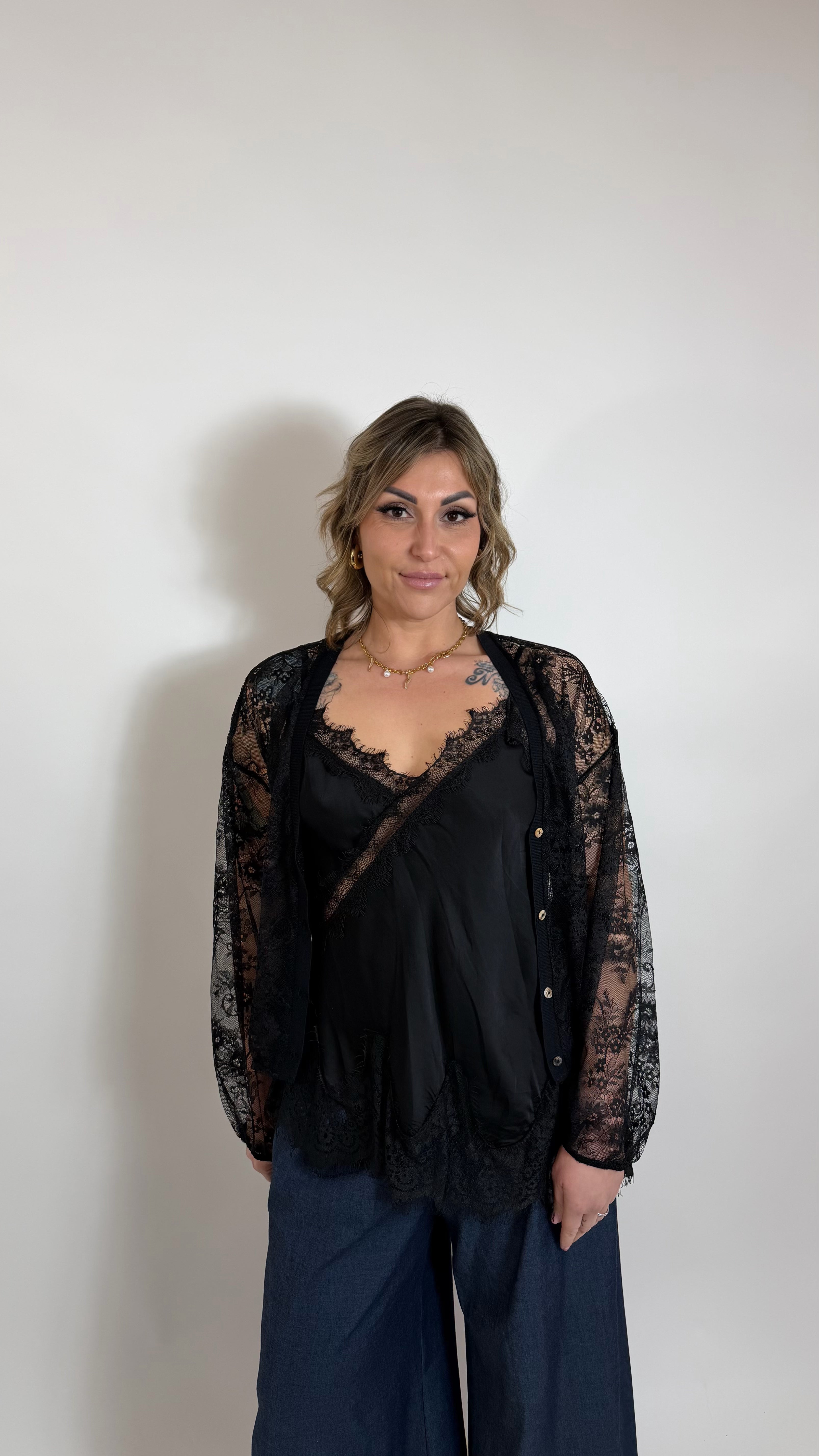 Lace & Silk Luxury Set Nero