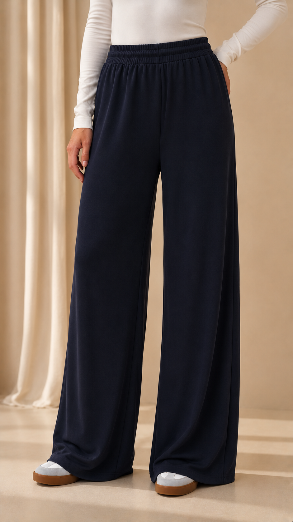 Panta Tuta Flare Blu Notte