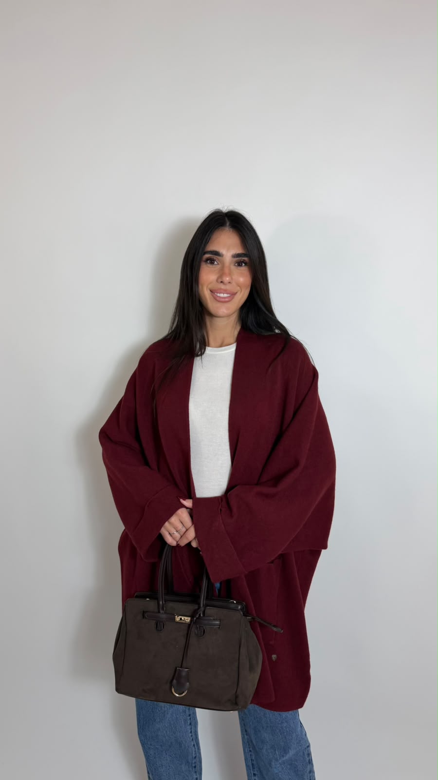 Cardigan Daily Long Burgundy