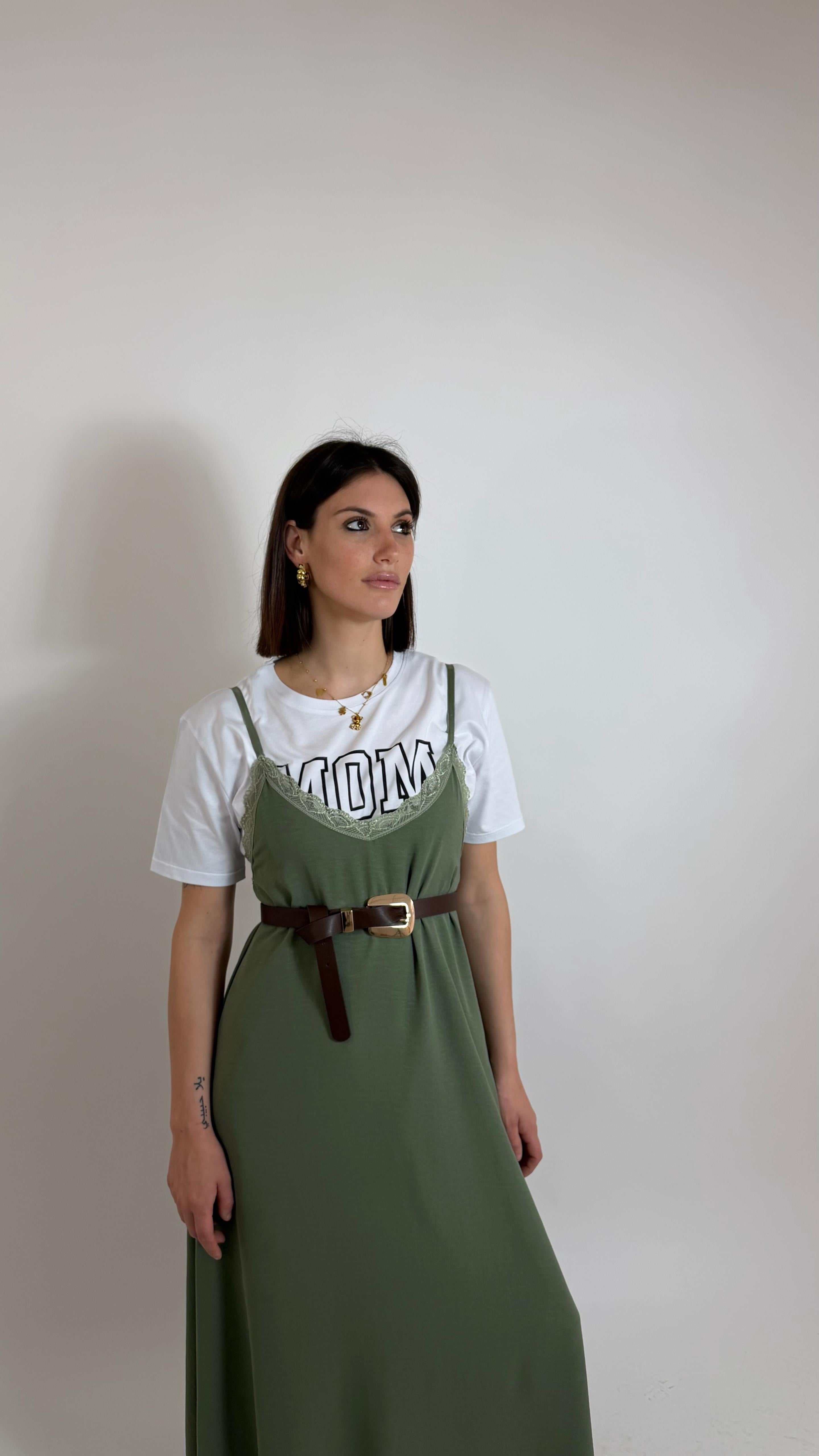 Slip Dress Verde Utility