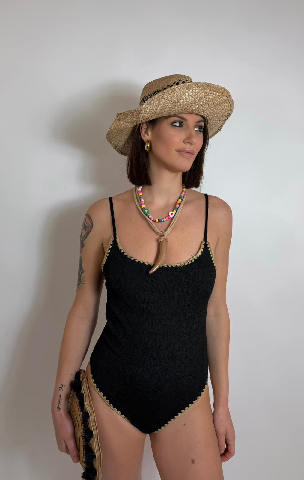 Costume Intero Crinkle Nero