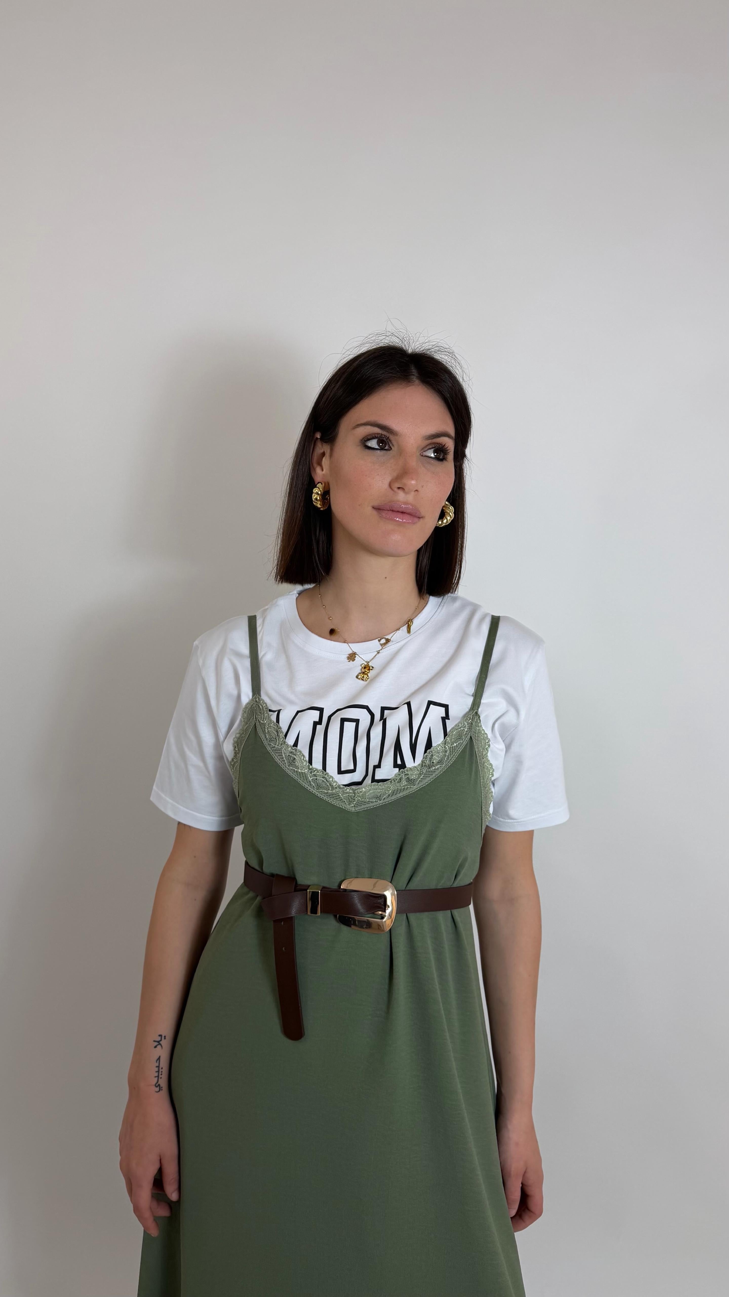 Slip Dress Verde Utility