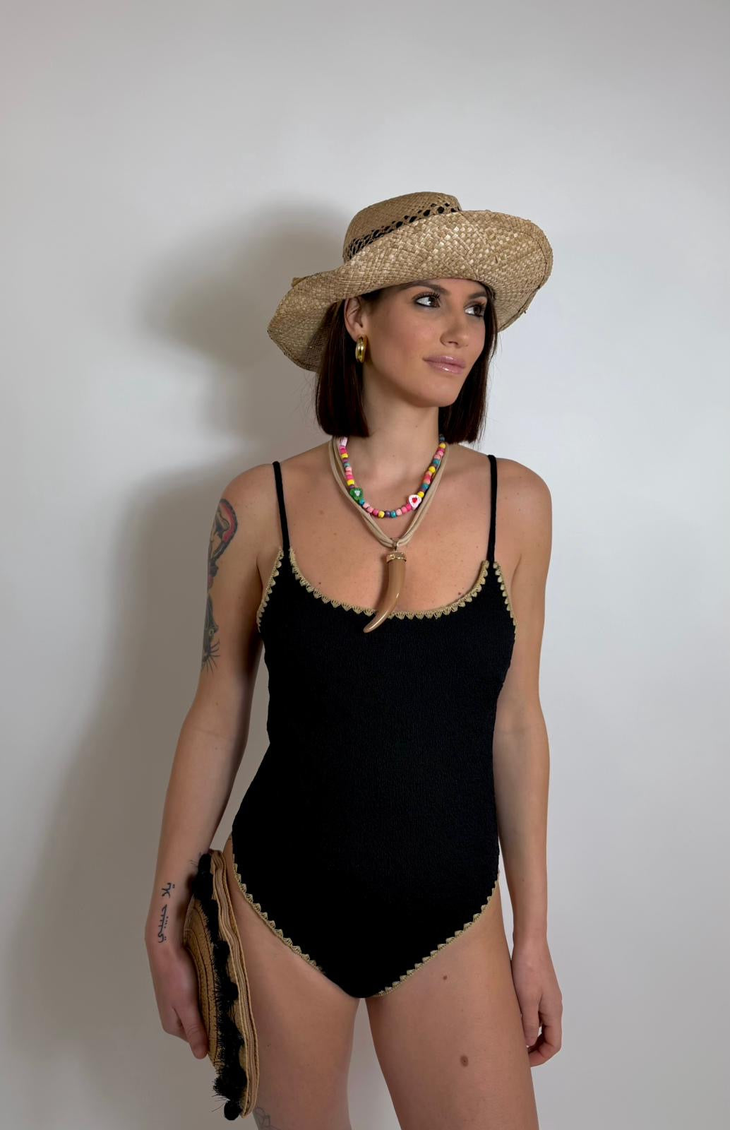Costume Intero Crinkle Nero